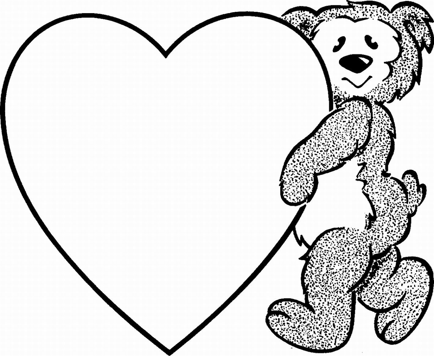 Cute Teddy Bear Backgrounds - Valentine Coloring Pages For Kids Printables - HD Wallpaper 