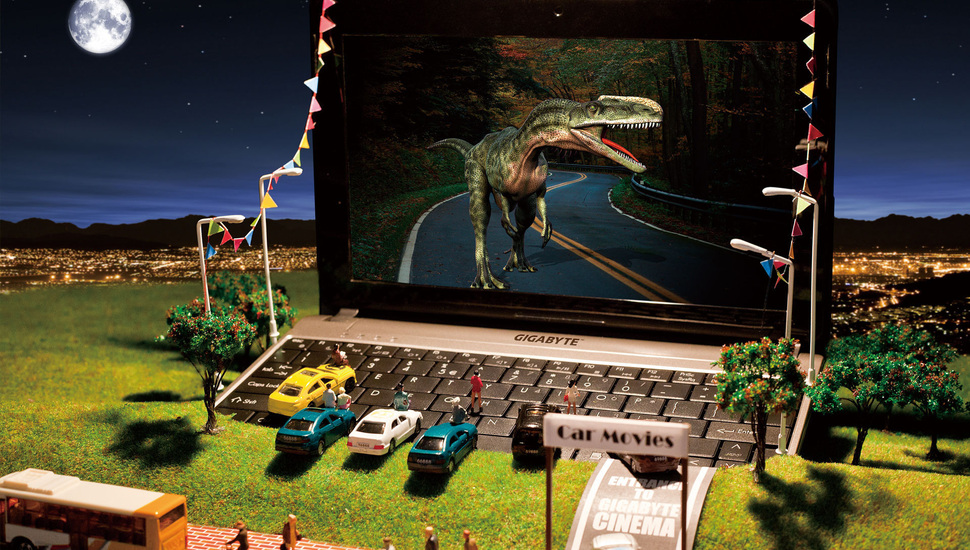 Dinosaur, Toys, Machine, Netbook, Lights, The Laptop, - Creative Laptop Backgrounds - HD Wallpaper 