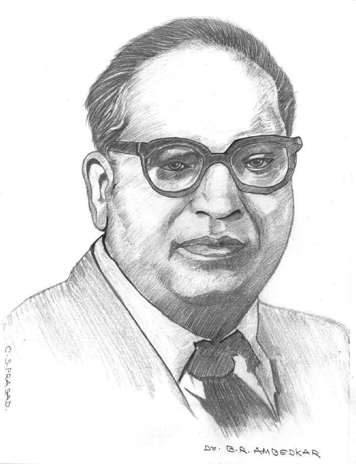 Sketch Of Br Ambedkar - HD Wallpaper 