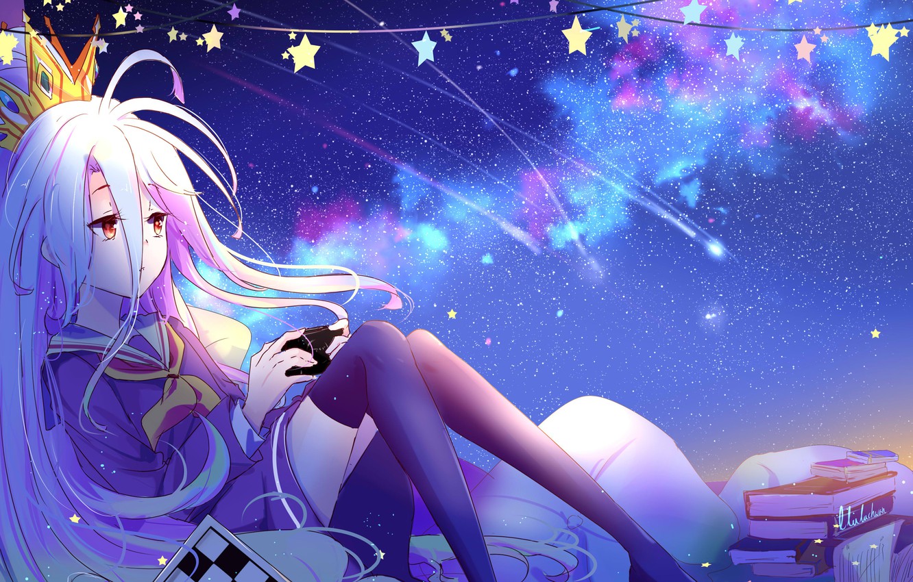 Photo Wallpaper Shiro, No Game No Life, By Lluluchwan - Anime Shiro No Game No Life - HD Wallpaper 