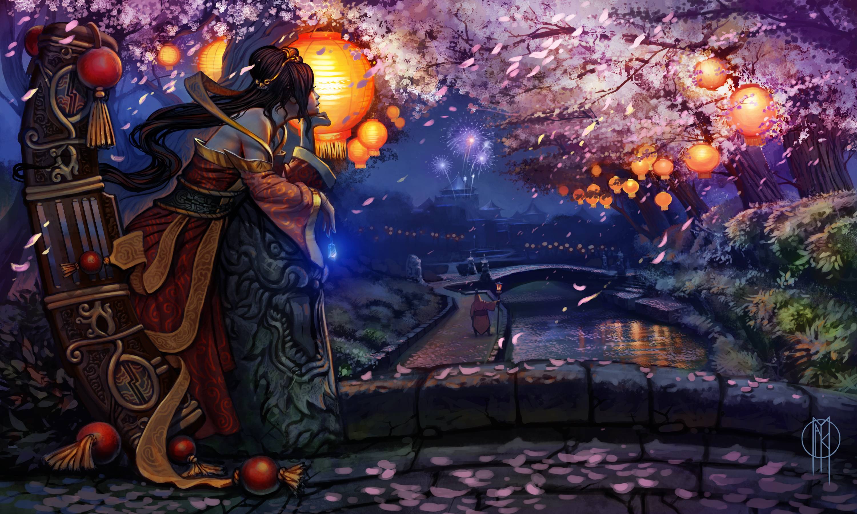 Guqin Sona - Sona Fan Art - HD Wallpaper 