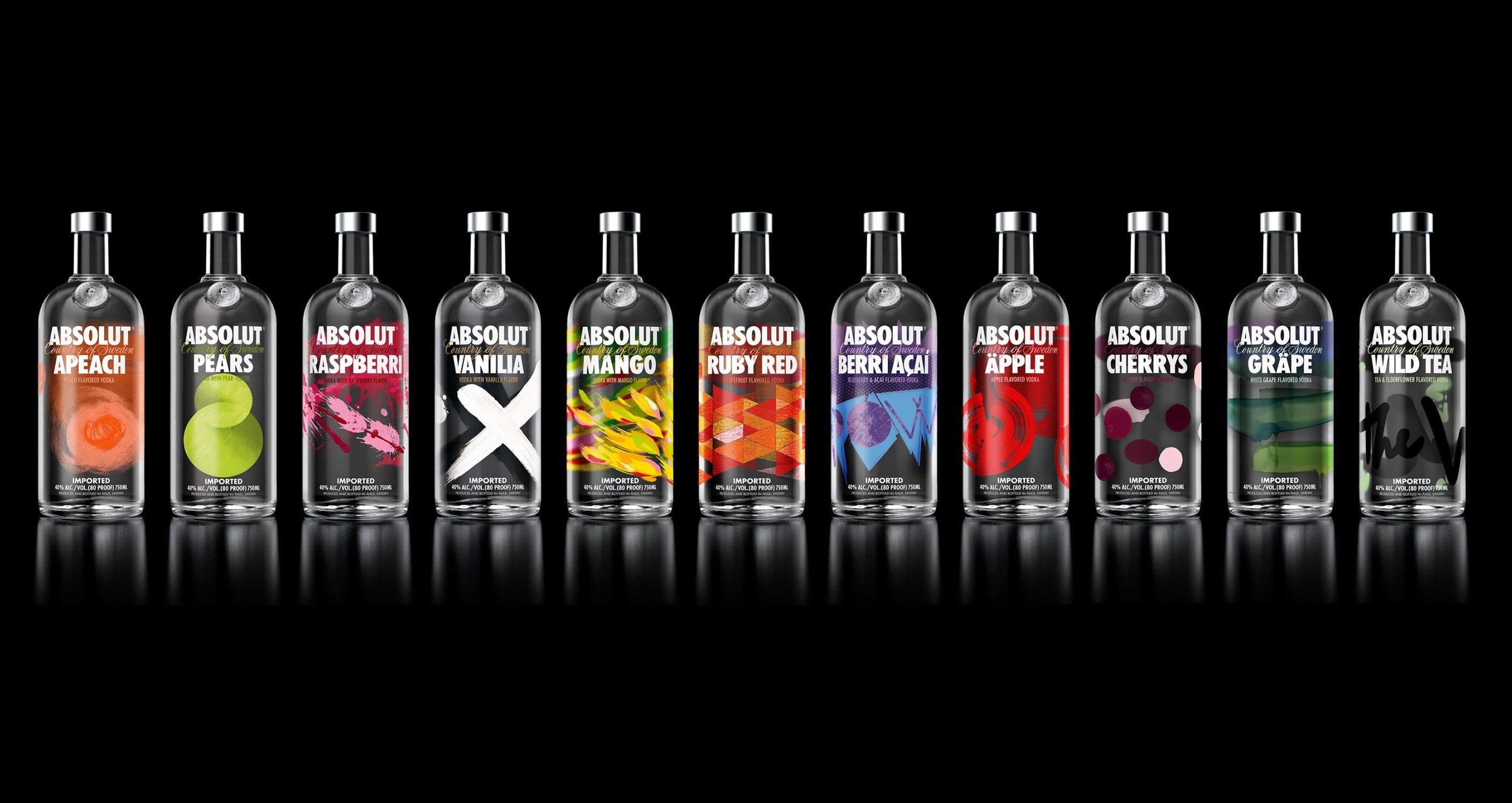 Absolut Vodka All Flavours - HD Wallpaper 