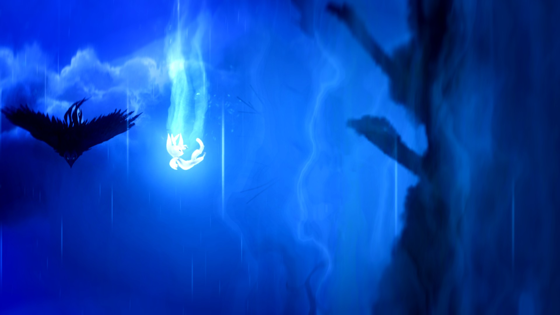 Ori And The Blind Forest Ori Fall - HD Wallpaper 