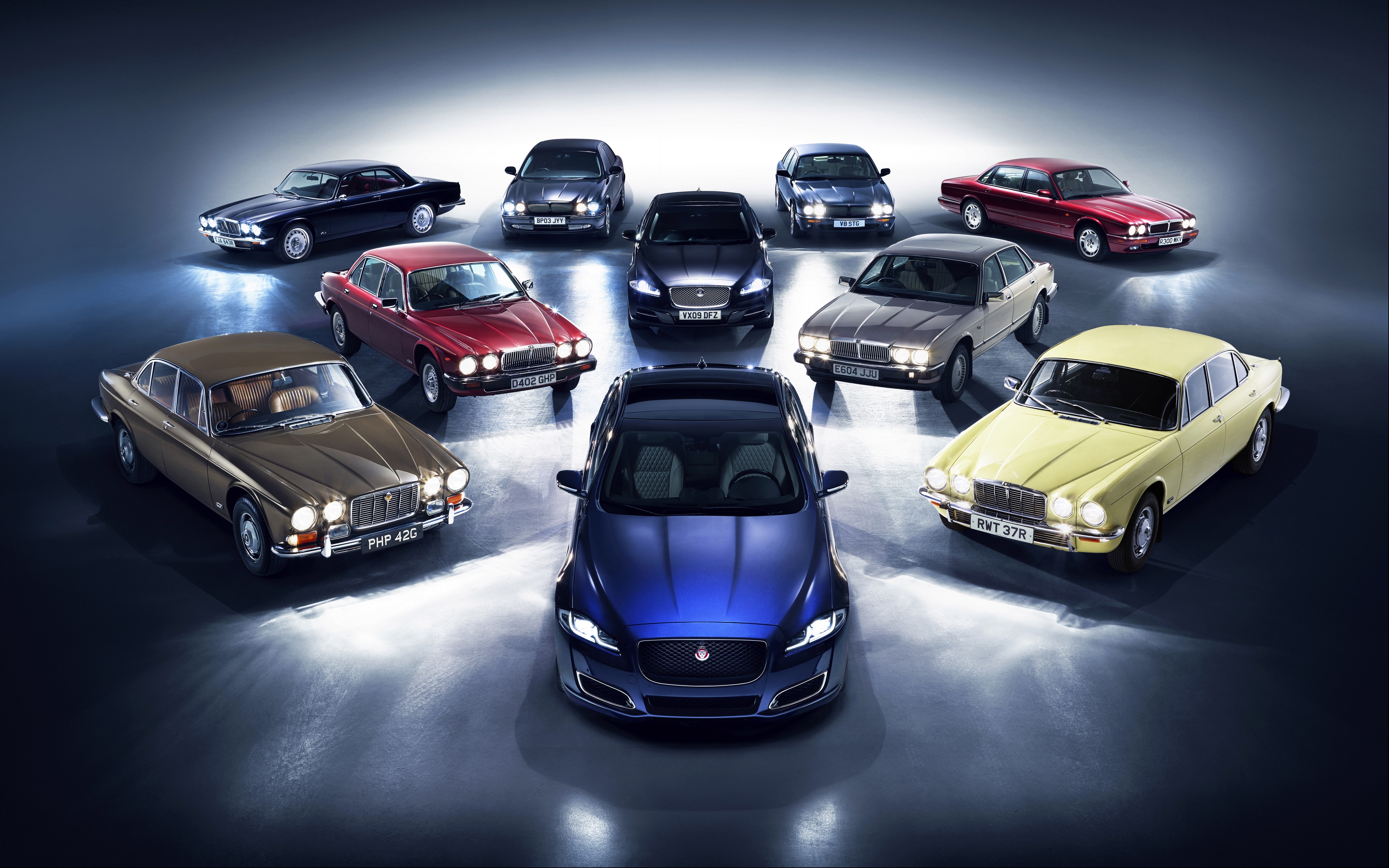 Wallpaper Jaguar Xj, Jaguar, Cars, Generation, Retro - Jaguar Xj 50 Years - HD Wallpaper 