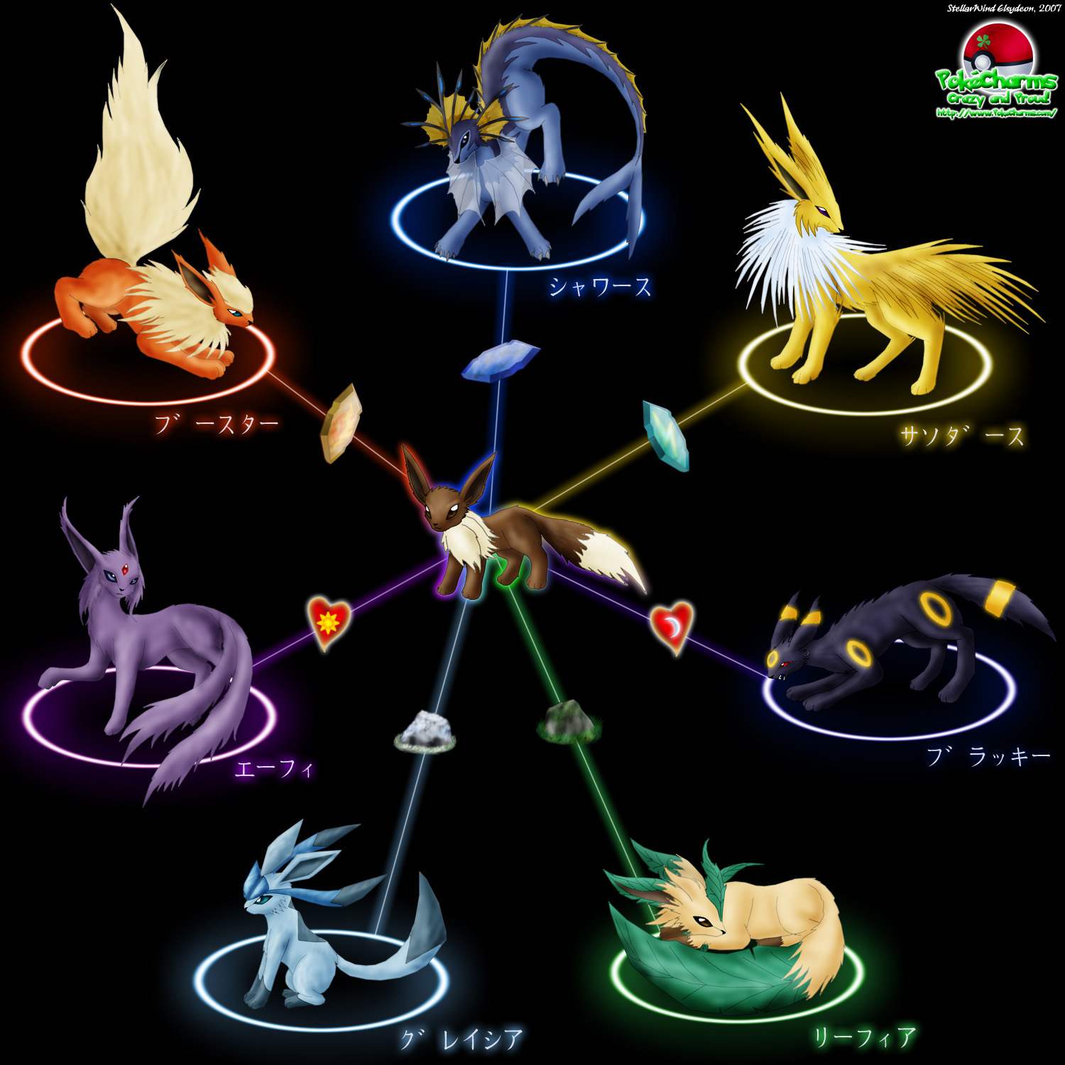 Wallpaper - Eevee Evolutions - HD Wallpaper 