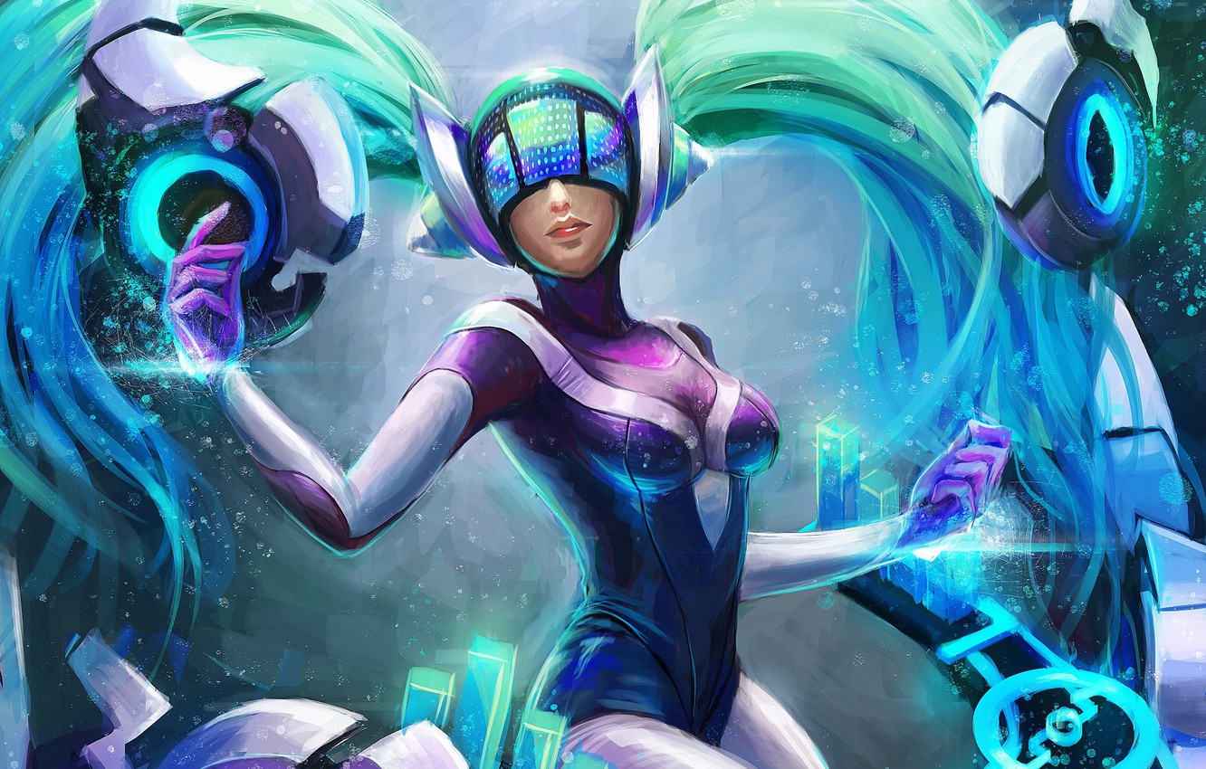 Photo Wallpaper League Of Legends, Fan Art, Sona, Maven - League Of Legend Fan Art Sona - HD Wallpaper 