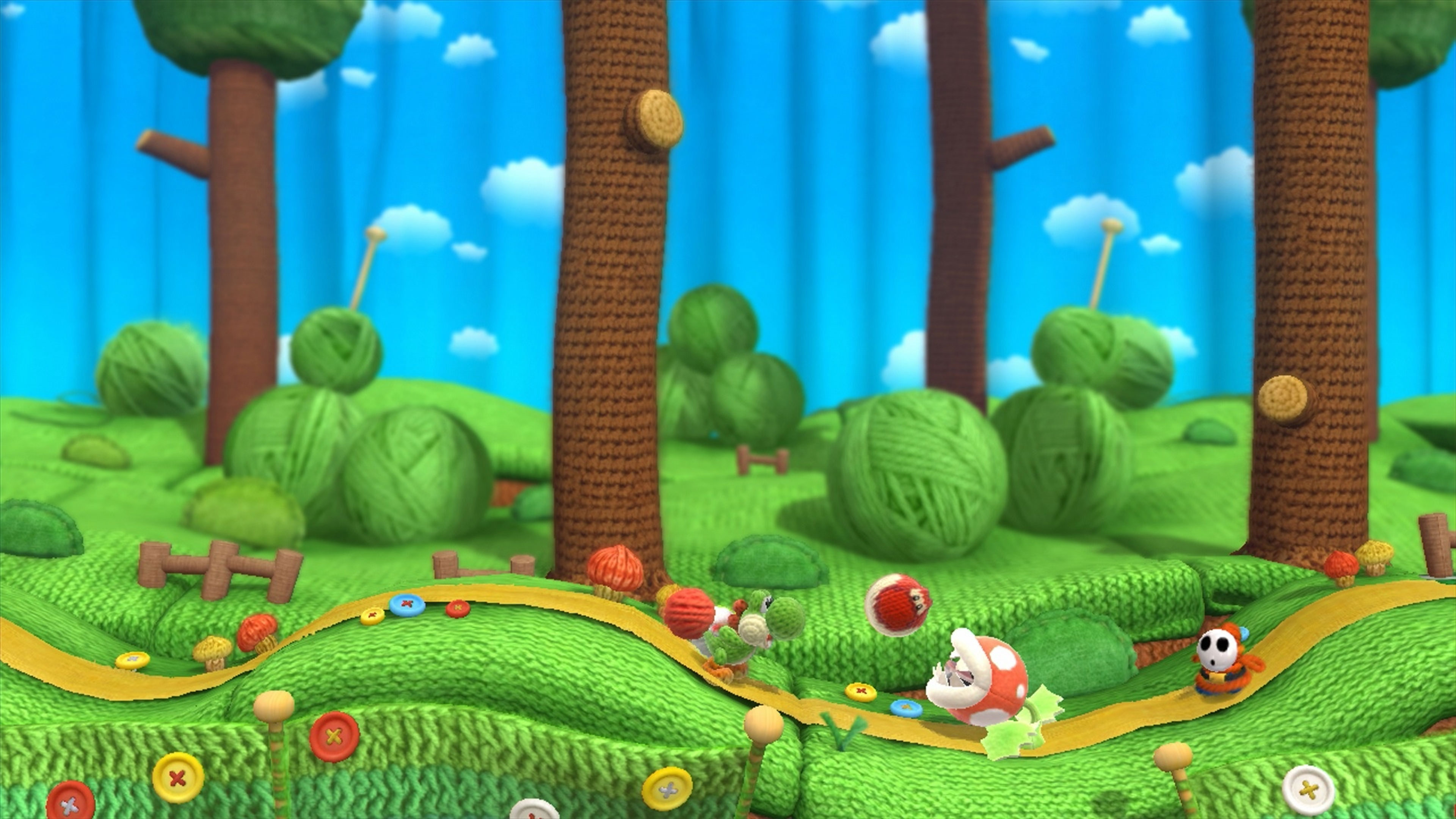 Yoshi's Woolly World - HD Wallpaper 