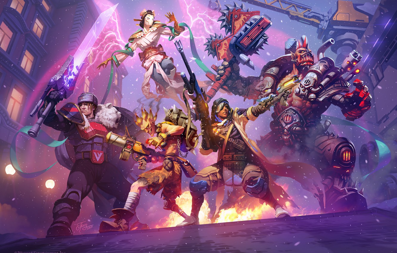 Photo Wallpaper Blizzard, Art, Hots, Ana, Auriel, Heroes - 1080p Heroes Of The Storm - HD Wallpaper 