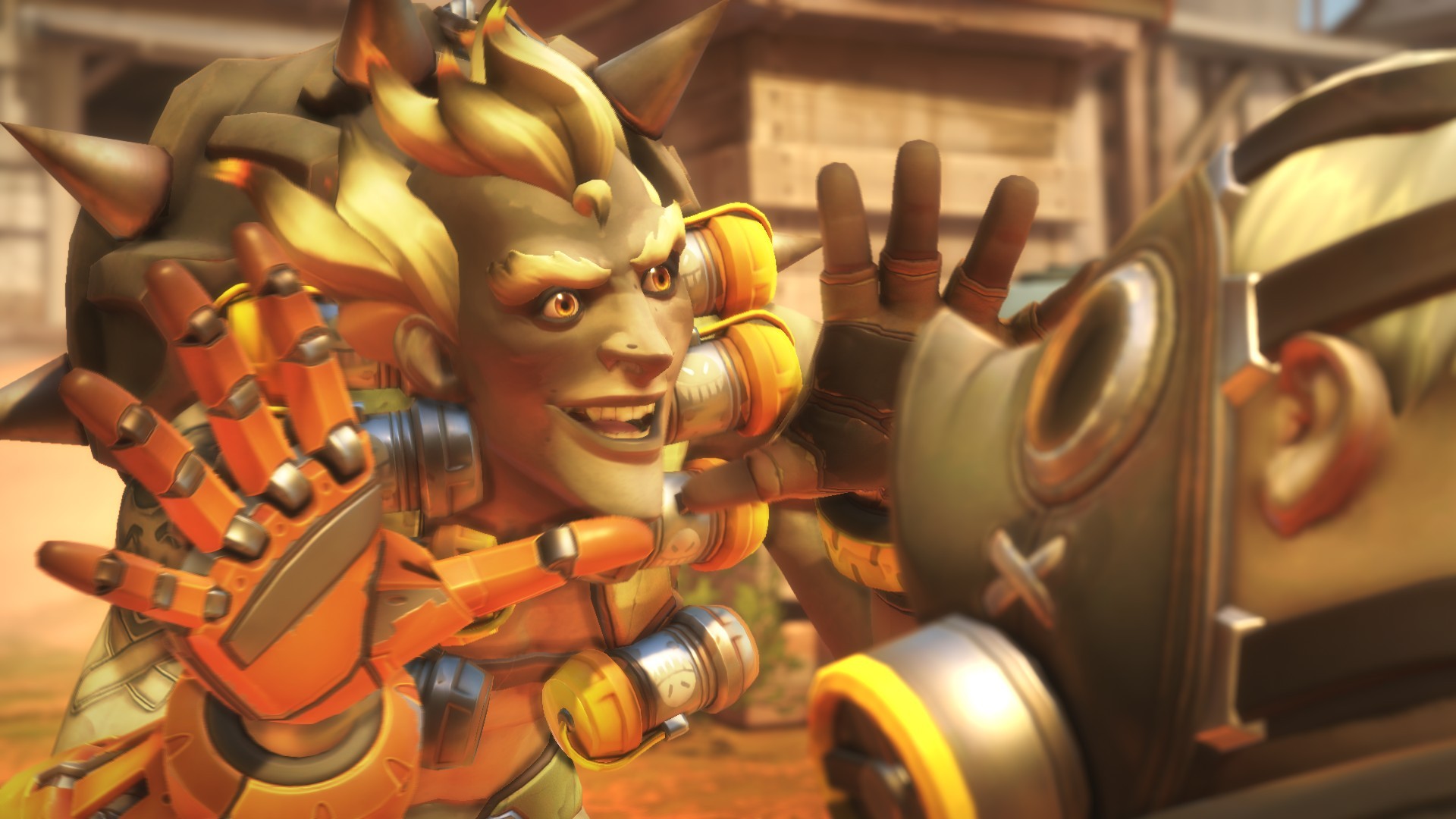 Junkrat Background Wallpaper - Junker Town Overwatch - HD Wallpaper 