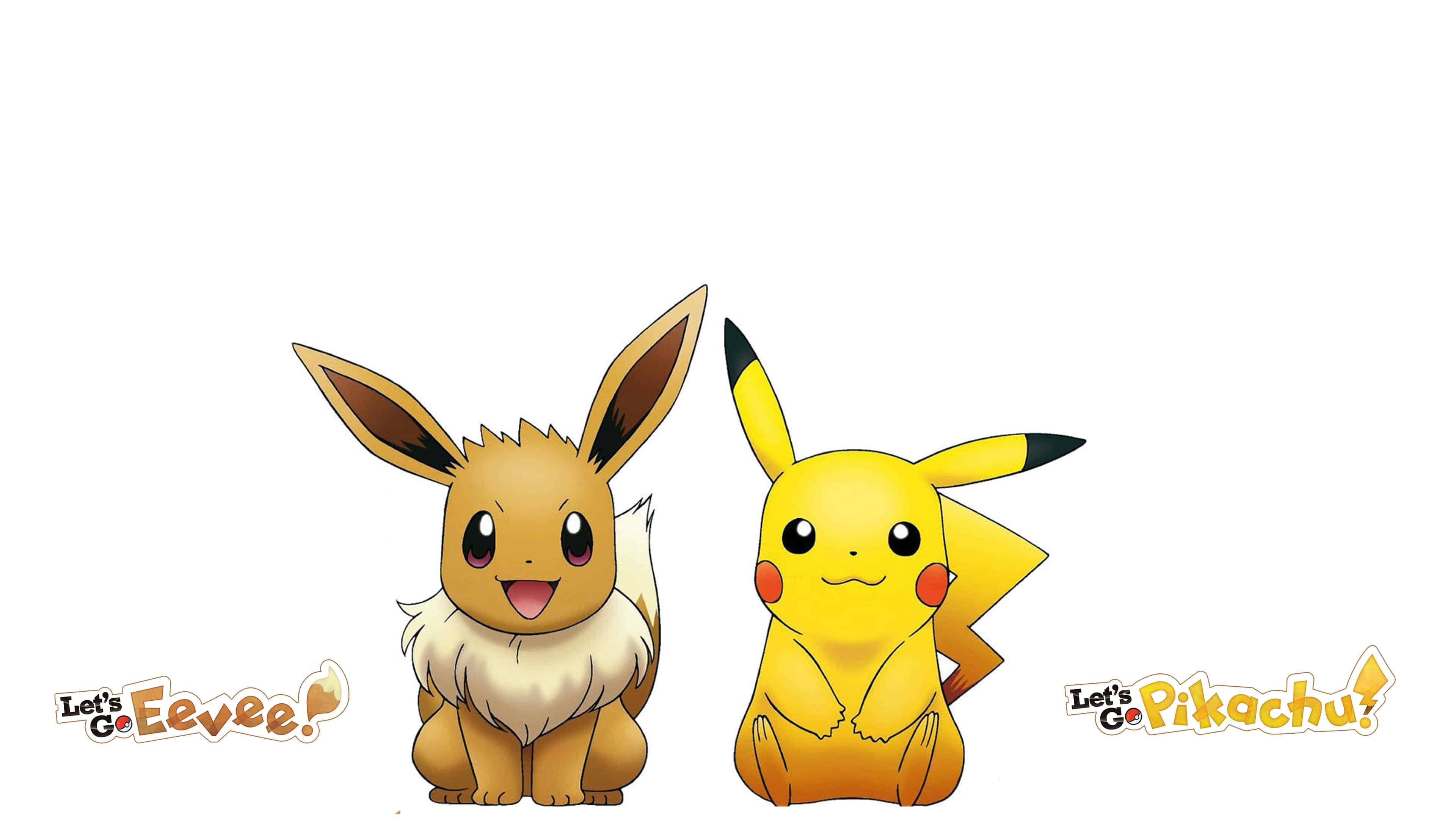 Pikachu And Eevee Uhd 4k Wallpaper - Eevee Y Pikachu Enamorados - HD Wallpaper 