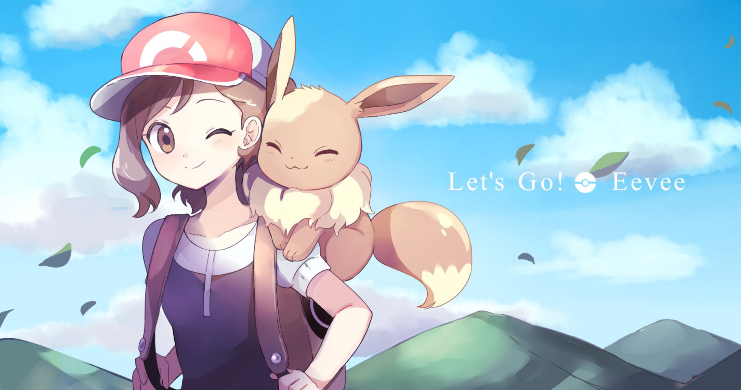 Pokemon Let S Go Eevee 2560x1348 Wallpaper Teahub Io