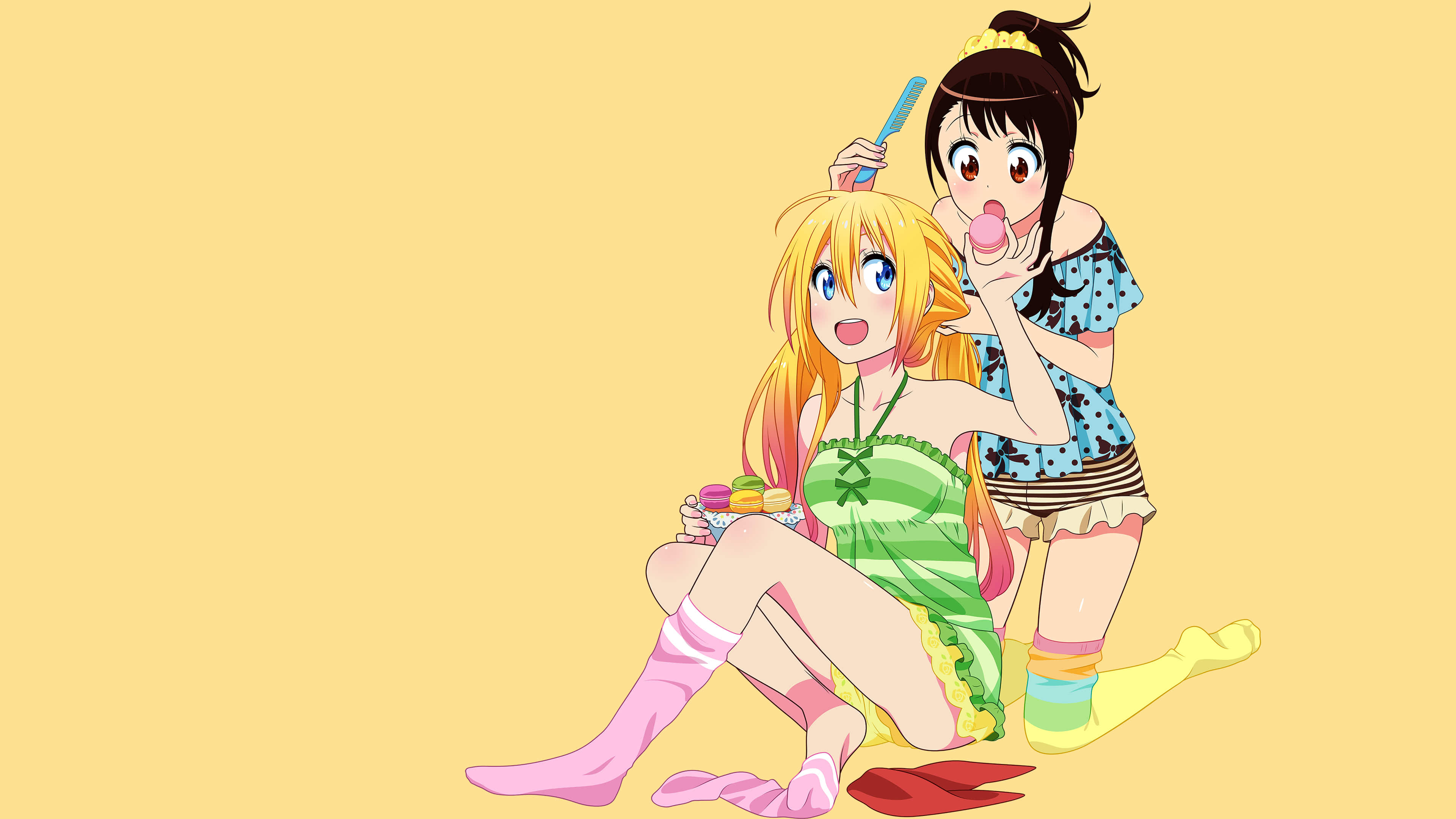 Nisekoi Chitoge Kirisaki And Kosaki Onodera Uhd 4k - Nisekoi Chitoge And Onodera - HD Wallpaper 