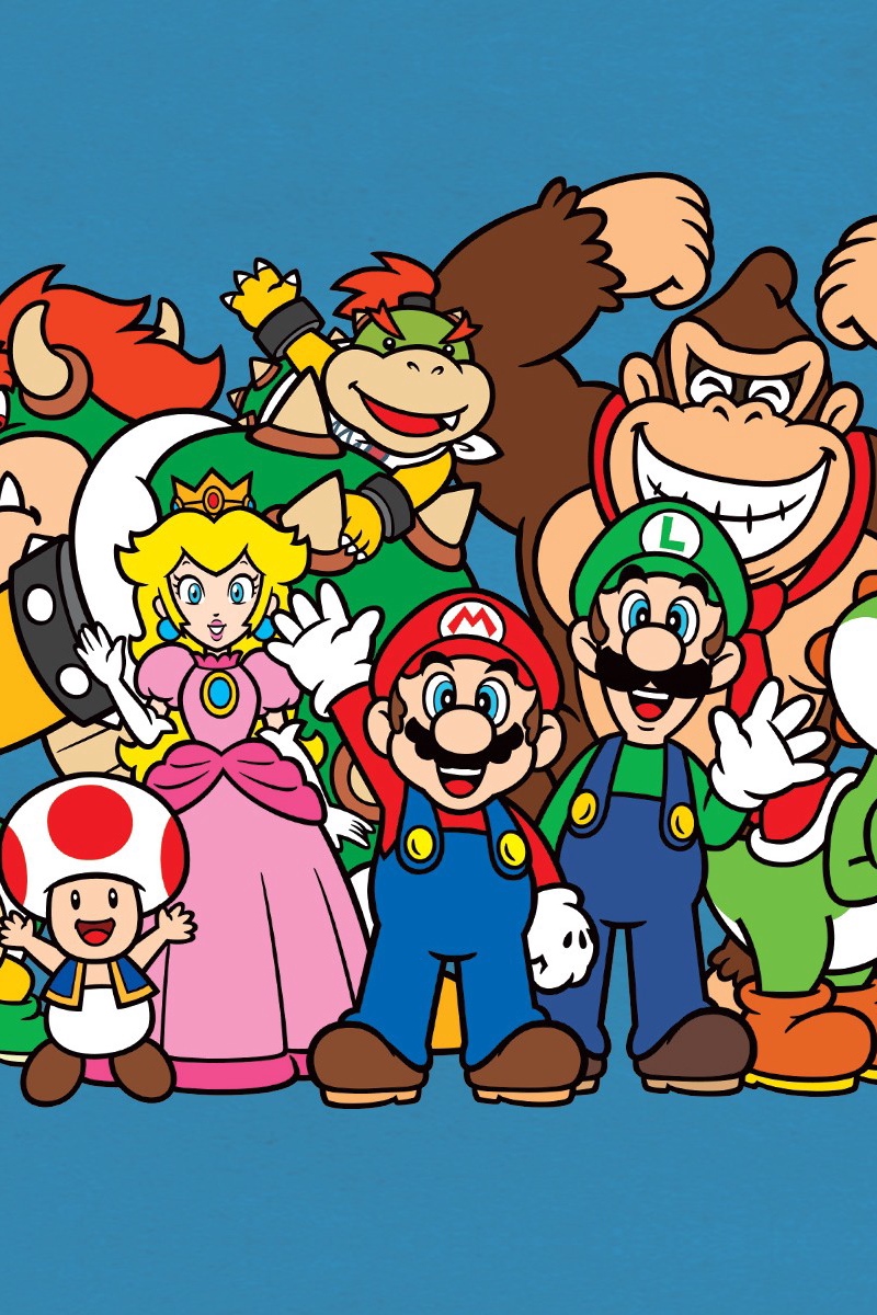 Wallpaper Mario Bros, Luigi, Yoshi, Princess Peach, - Mario And Luigi Wallpaper Iphone - HD Wallpaper 