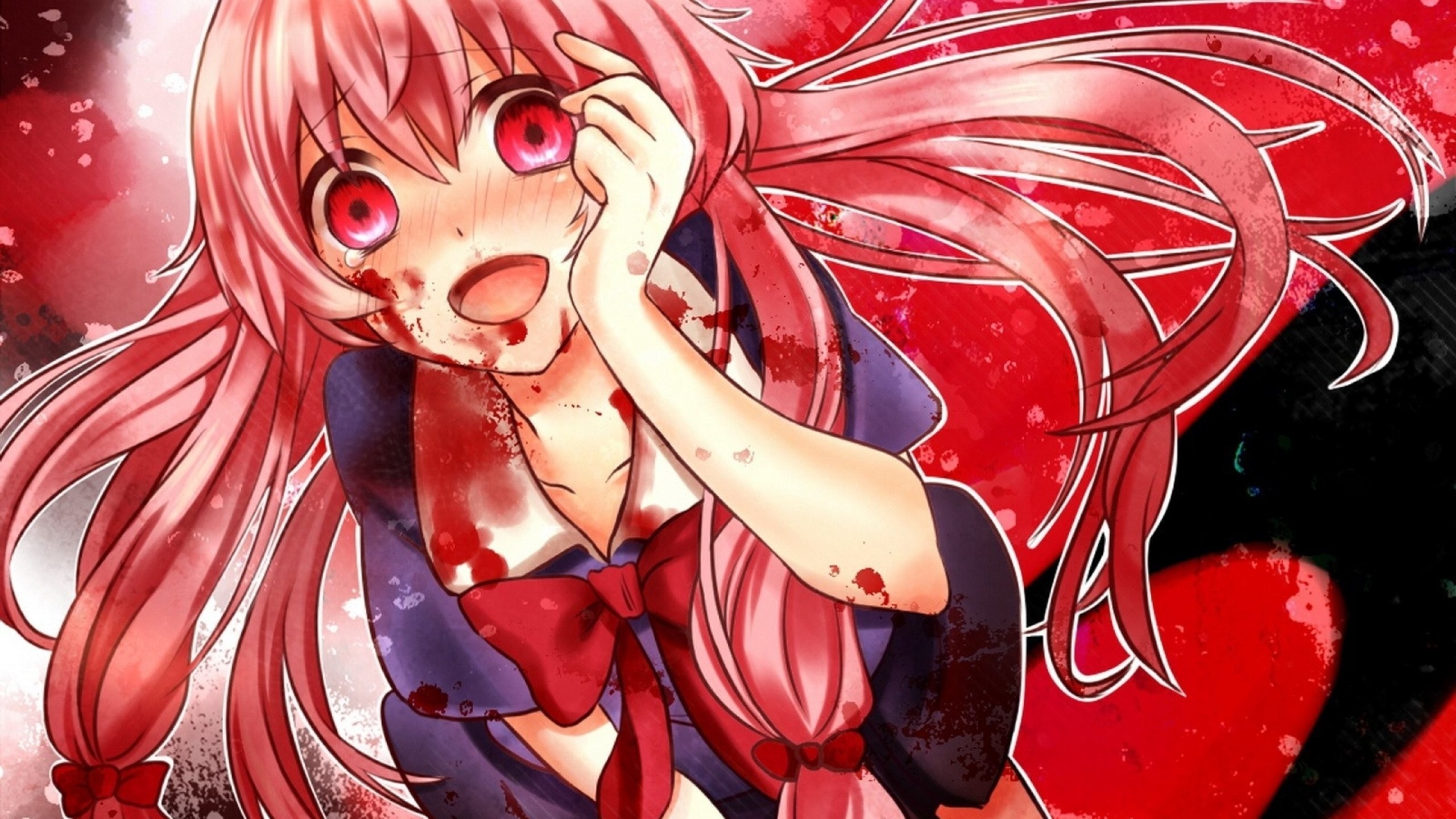 Yuno Gasai, Yandere, Mirai Nikki, Future Diary - Yandere Mirai Nikki - HD Wallpaper 