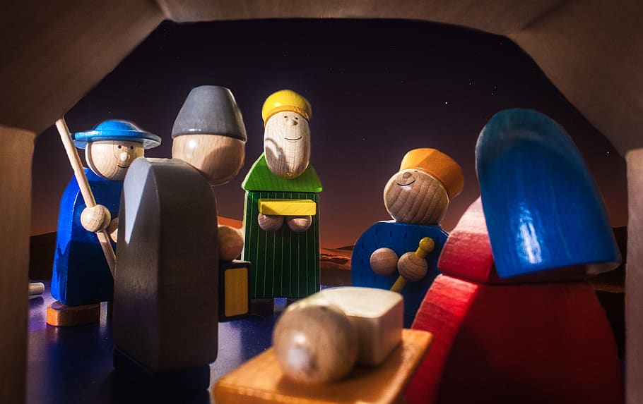 Wallpaper, Christmas Crip, Jesus, Holy Night, Three - Fictional Character - HD Wallpaper 