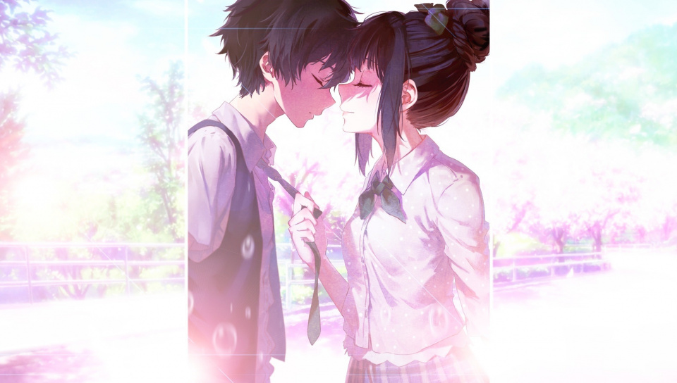 Iphone Anime Wallpaper Couple Love - HD Wallpaper 