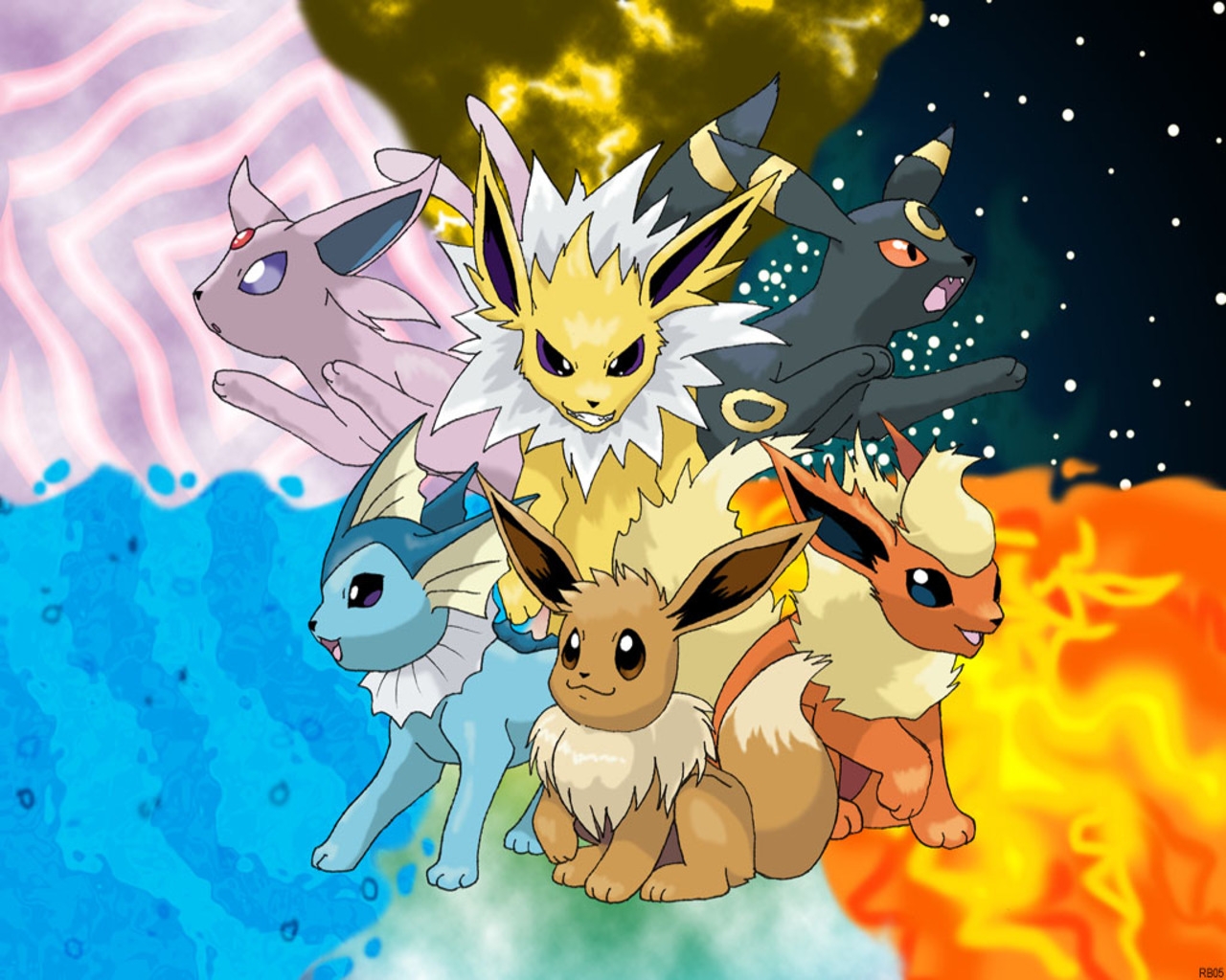 Eevee Vaporeon Jolteon Flareon - HD Wallpaper 
