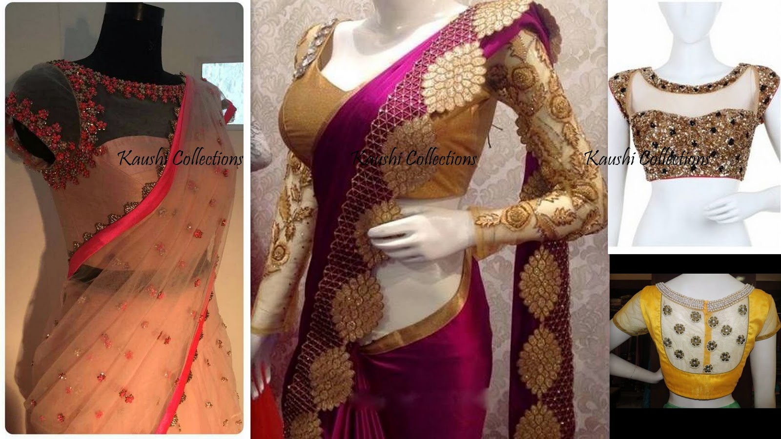 Sparkling Fashion Blouse Neck Designs - Wine Colour Silk Saree - HD Wallpaper 