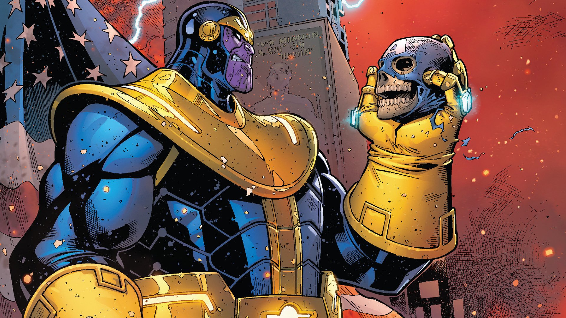 Thanos Captain America Skull - HD Wallpaper 