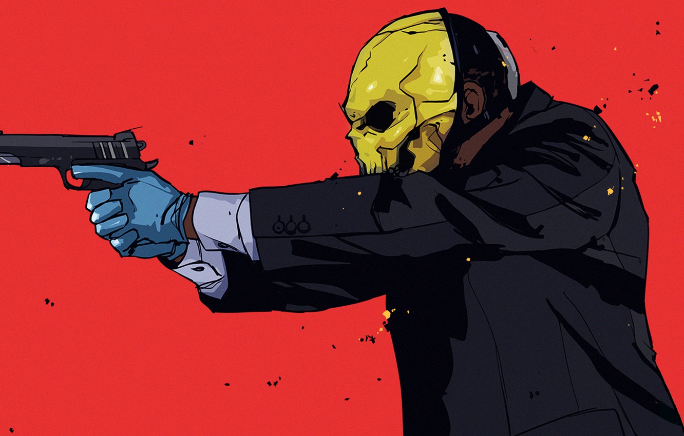 Photo Wallpaper Gun, Mask, Overkill Software, Payday - Overkill Software - HD Wallpaper 