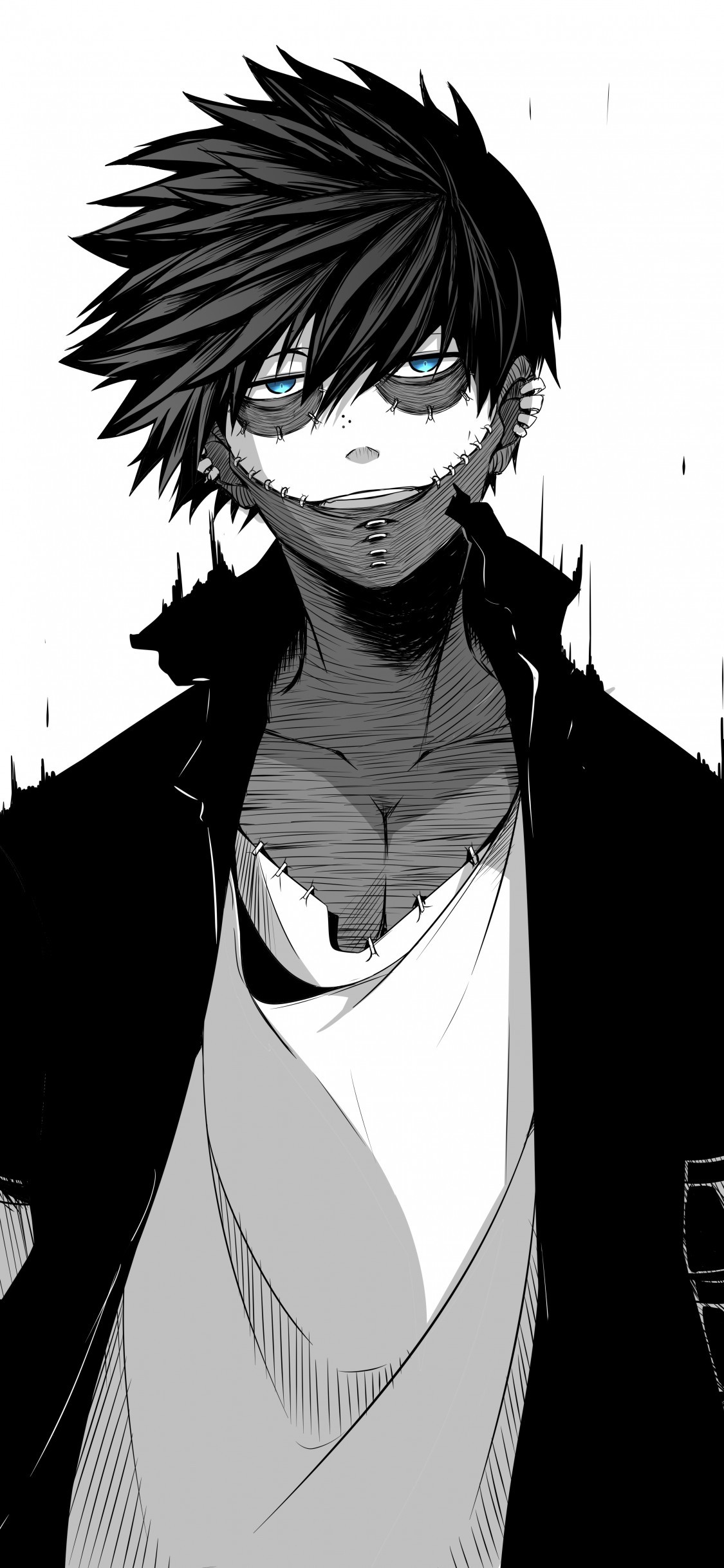 Dabi, Boku No Hero Academia, Manga - Dabi Black And White - HD Wallpaper 