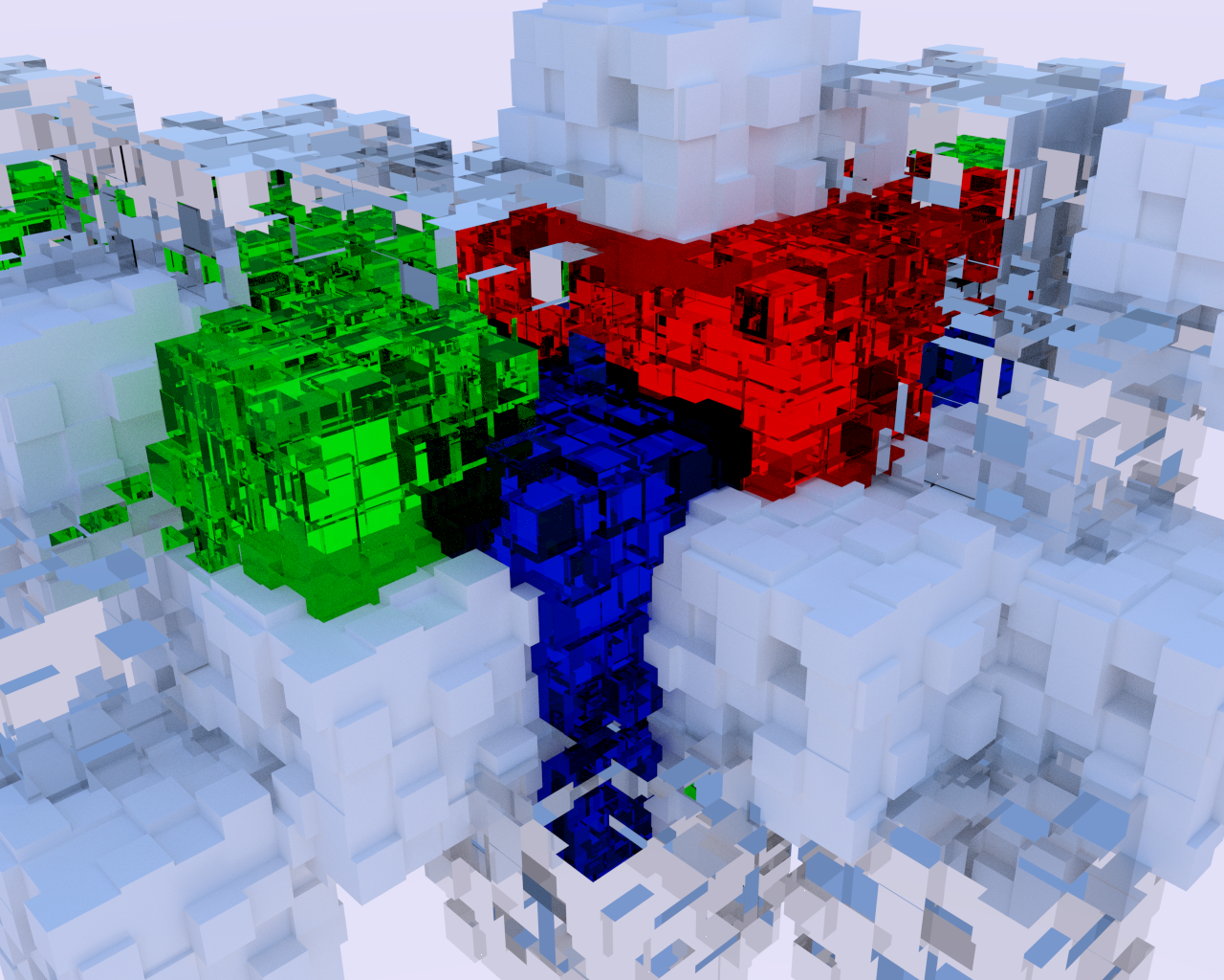 Voxels Rgb - HD Wallpaper 