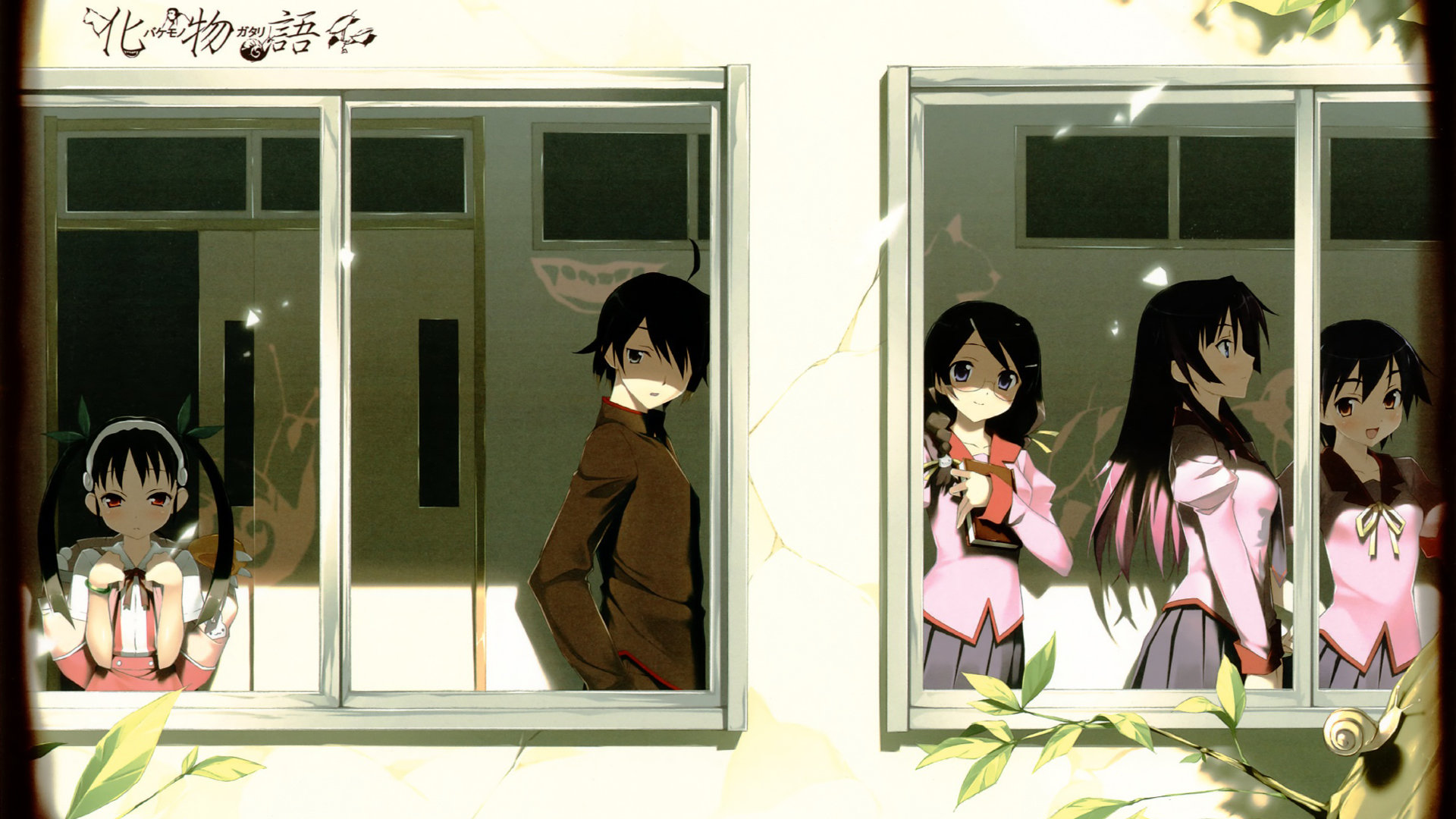 Download Full Hd Monogatari Pc Wallpaper Id - Nisemonogatari Hitagi X Araragi - HD Wallpaper 
