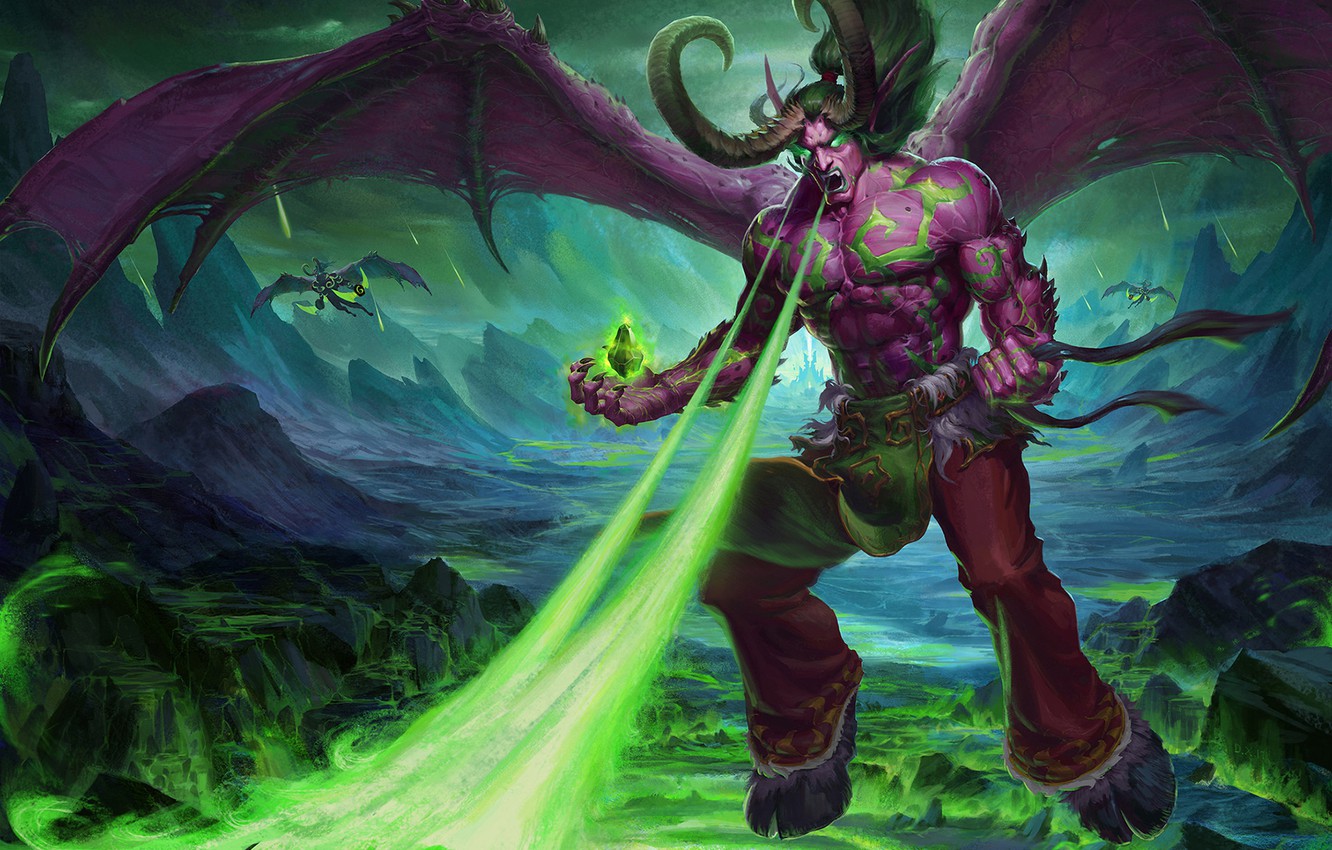 Photo Wallpaper The Game, Illidan, The Demon, Wow, - Illidan Stormrage - HD Wallpaper 