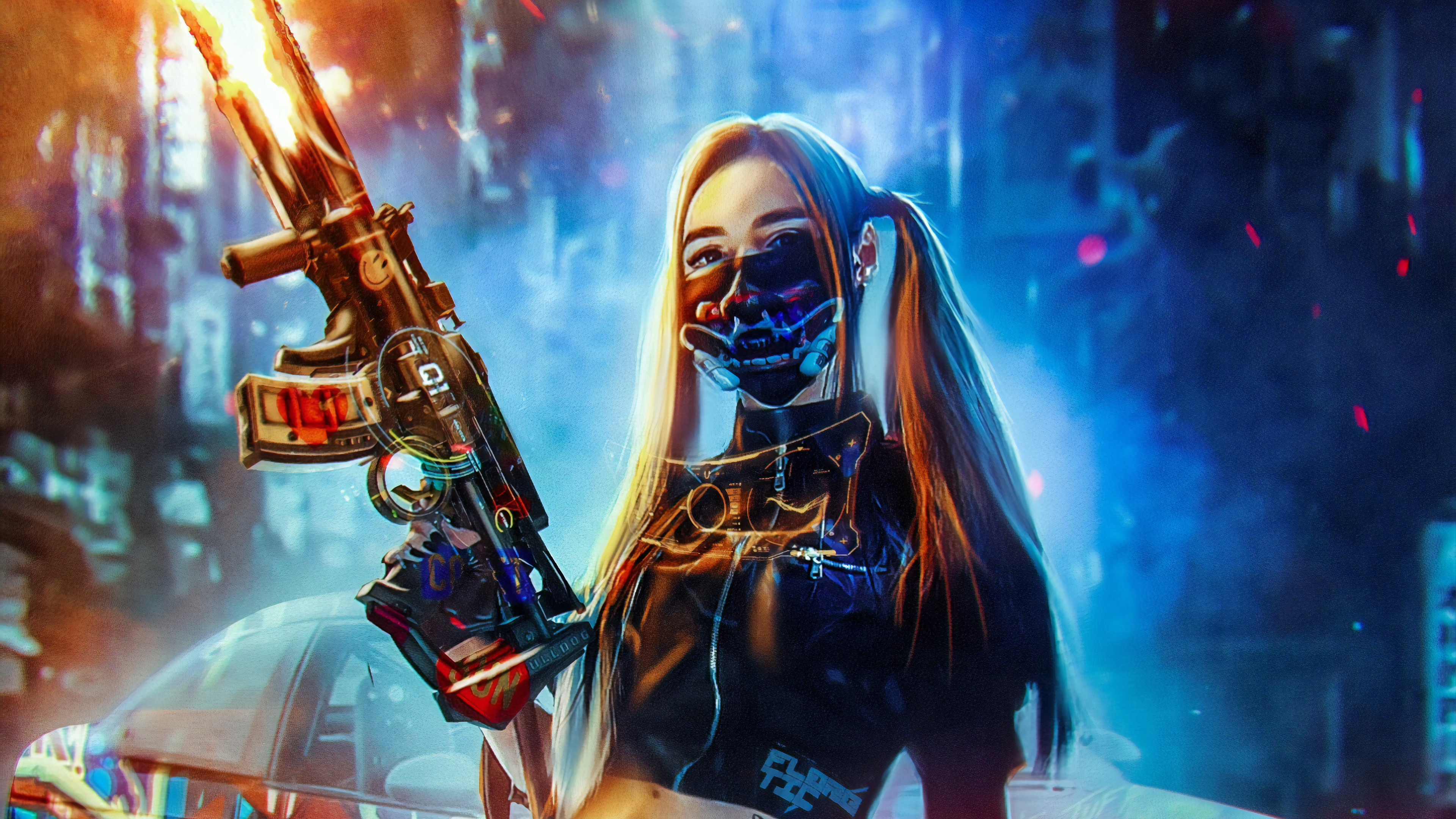 Cyberpunk Girl - HD Wallpaper 