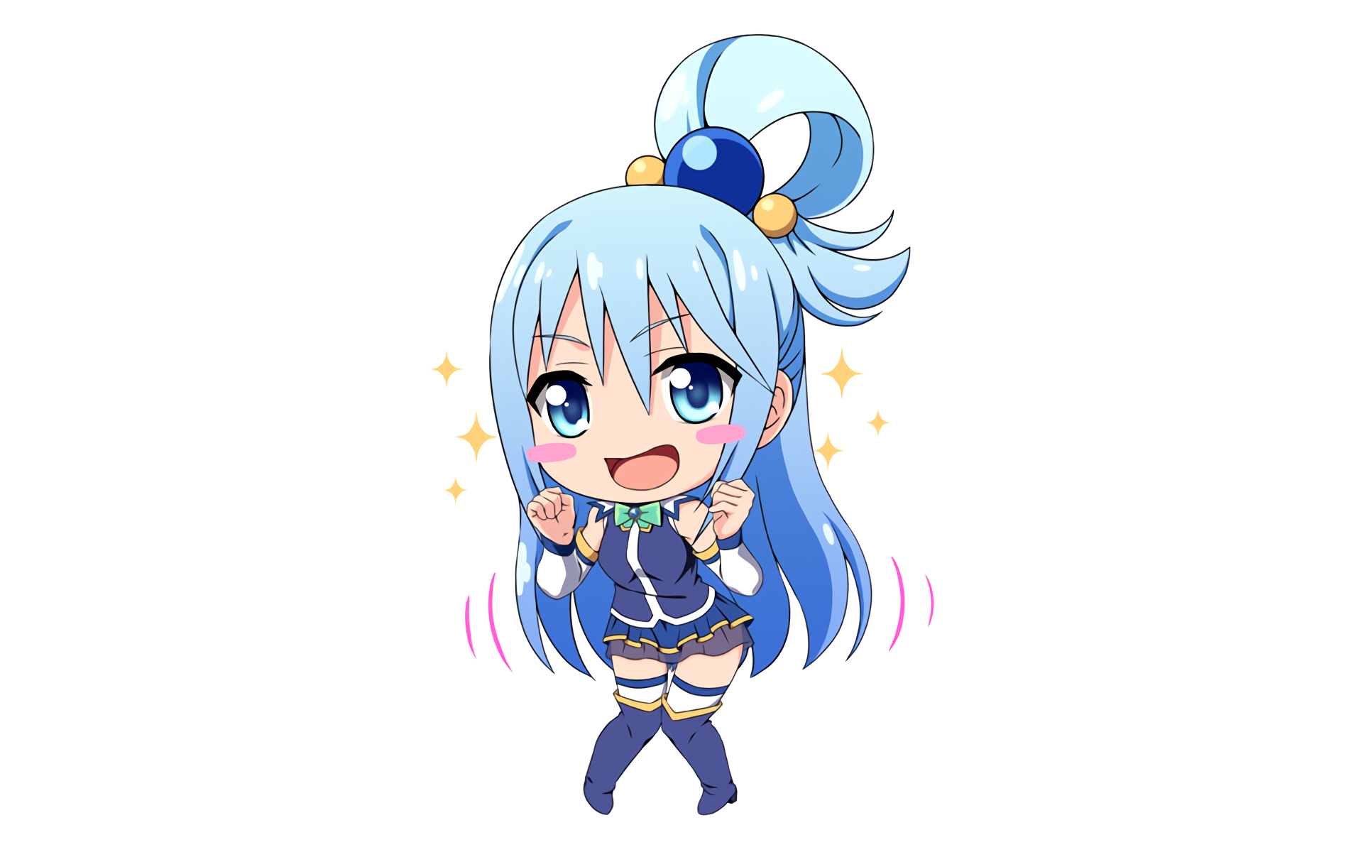 Aqua Konosuba Chibi Png - HD Wallpaper 