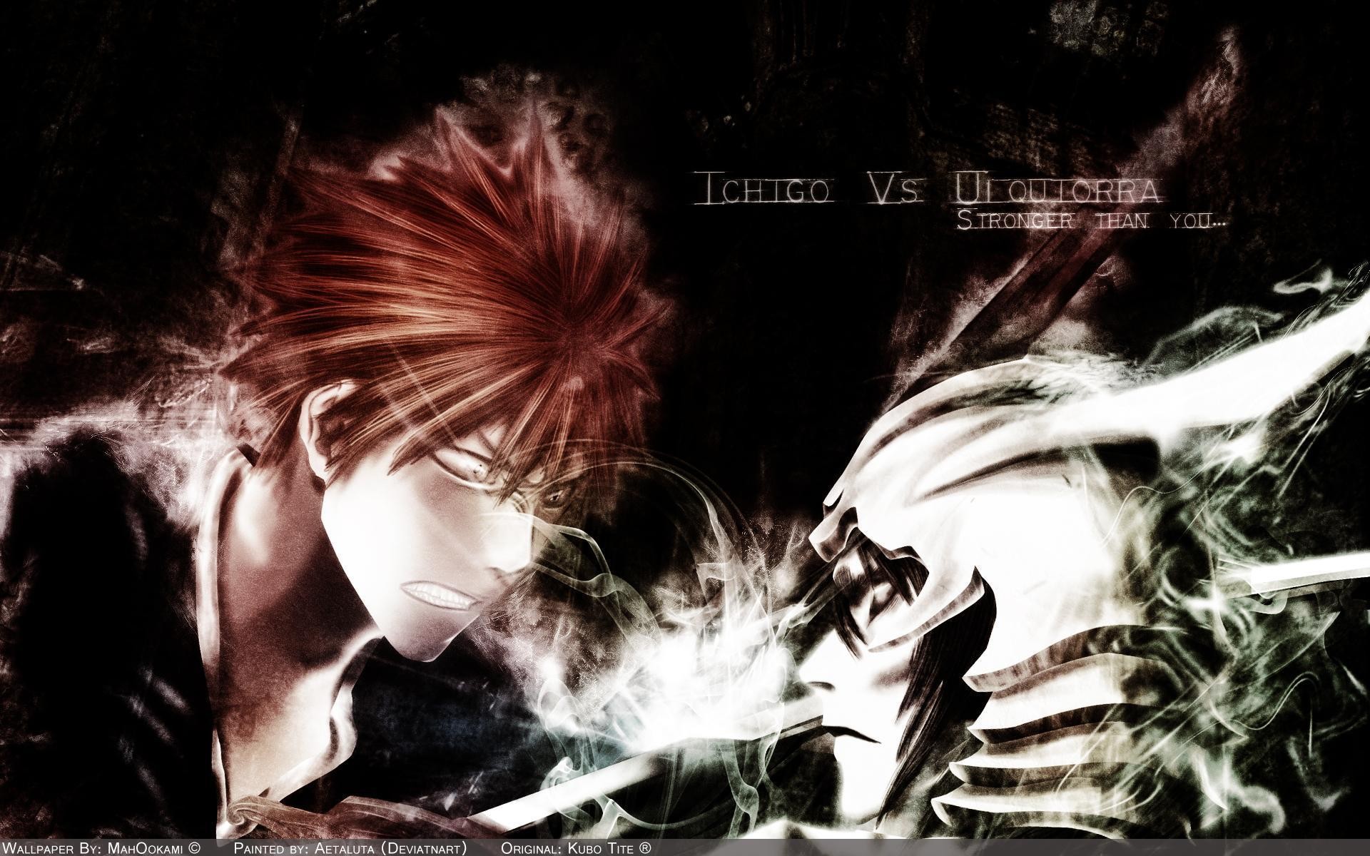 Bleach Anime Ichigo Ulquiorra - HD Wallpaper 