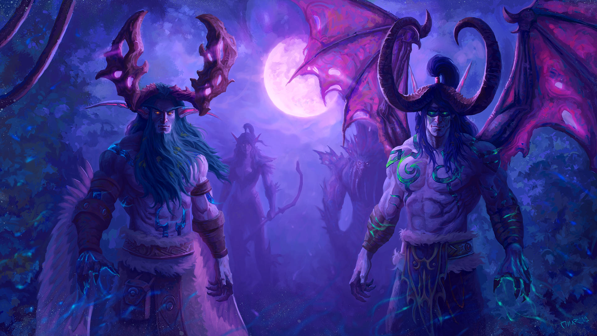 Illidan Stormrage Fan Art - HD Wallpaper 