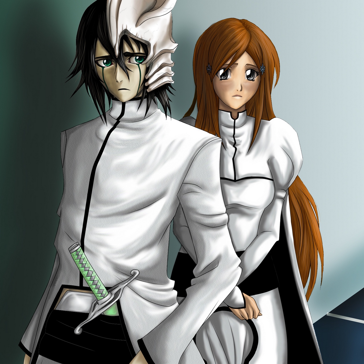 Wallpaper Lemonade Gaby, Girl, Inoue Orihime, Guy, - Inoue Orihime And Ulquiorra - HD Wallpaper 