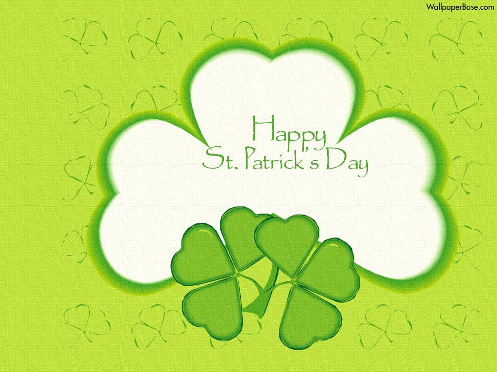 Patrick S Day Clover Desktop Wallpaper - Happy St Patrick's Day - HD Wallpaper 