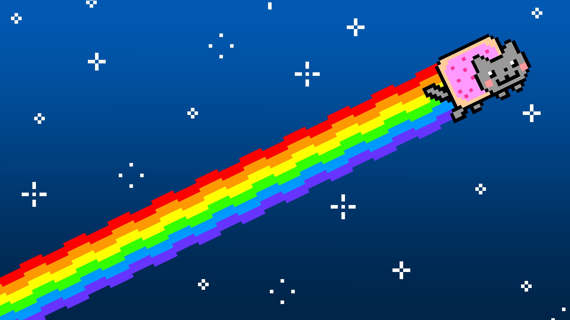 Cat And Rainbow Image - Nyan Cat Wallpaper Hd - HD Wallpaper 