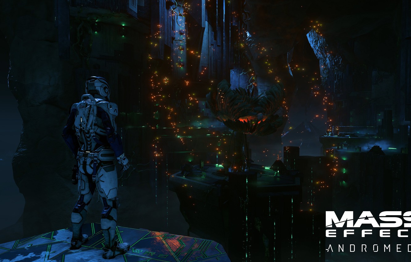 Photo Wallpaper Andromeda, Game, Mass Effect, Man, - Mass Effect Andromeda Vault - HD Wallpaper 