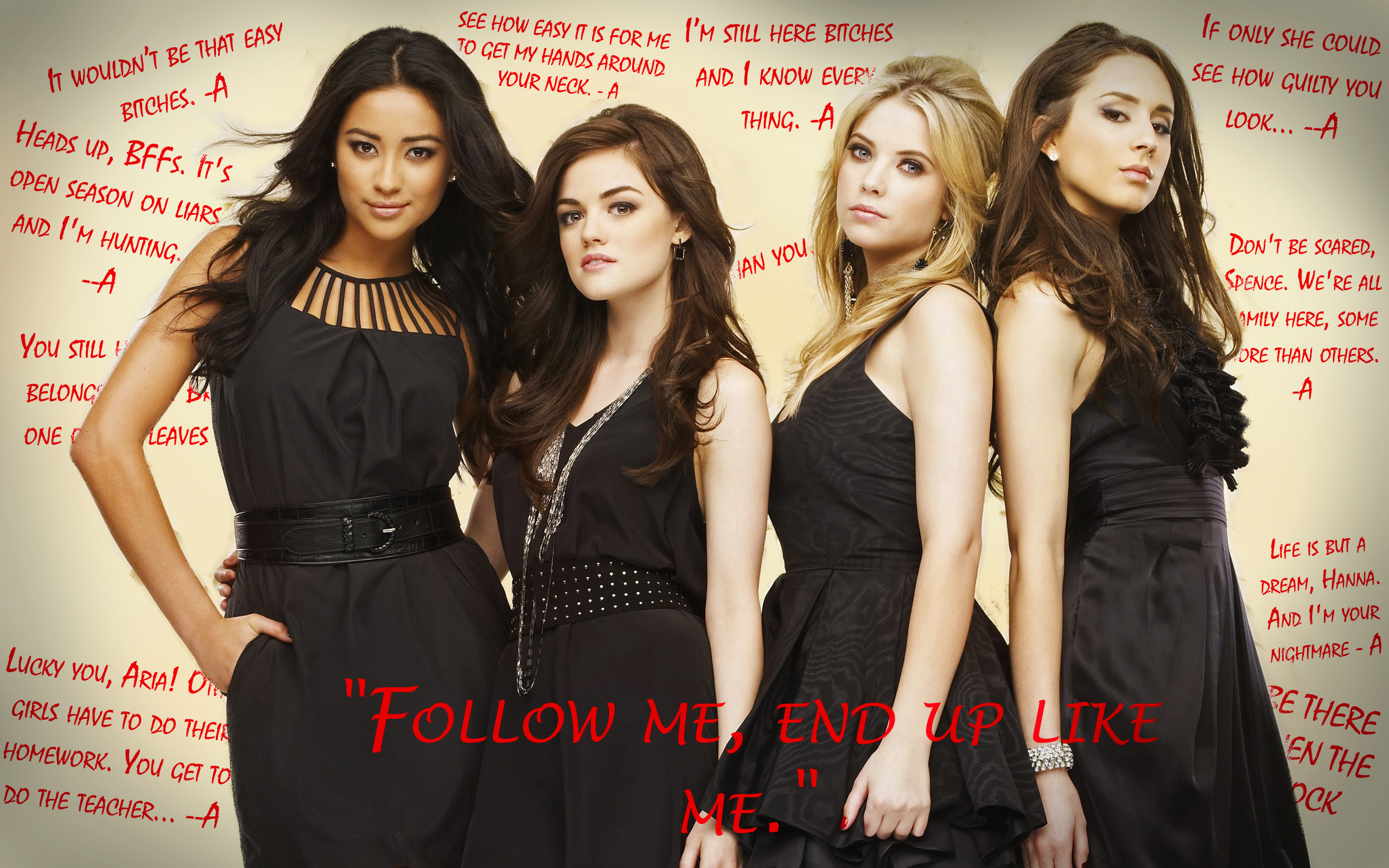 Pretty Little Liars Wallpaper @ Go4celebrity - Pretty Little Liars Facebook Cover - HD Wallpaper 