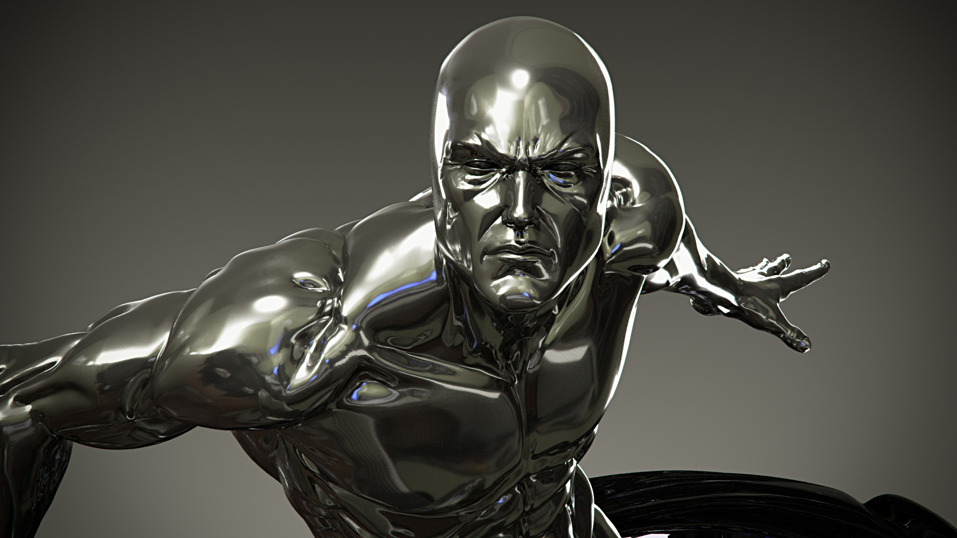 Silver Surfer Hd Wallpaper - Silver Surfer 3d Model - HD Wallpaper 