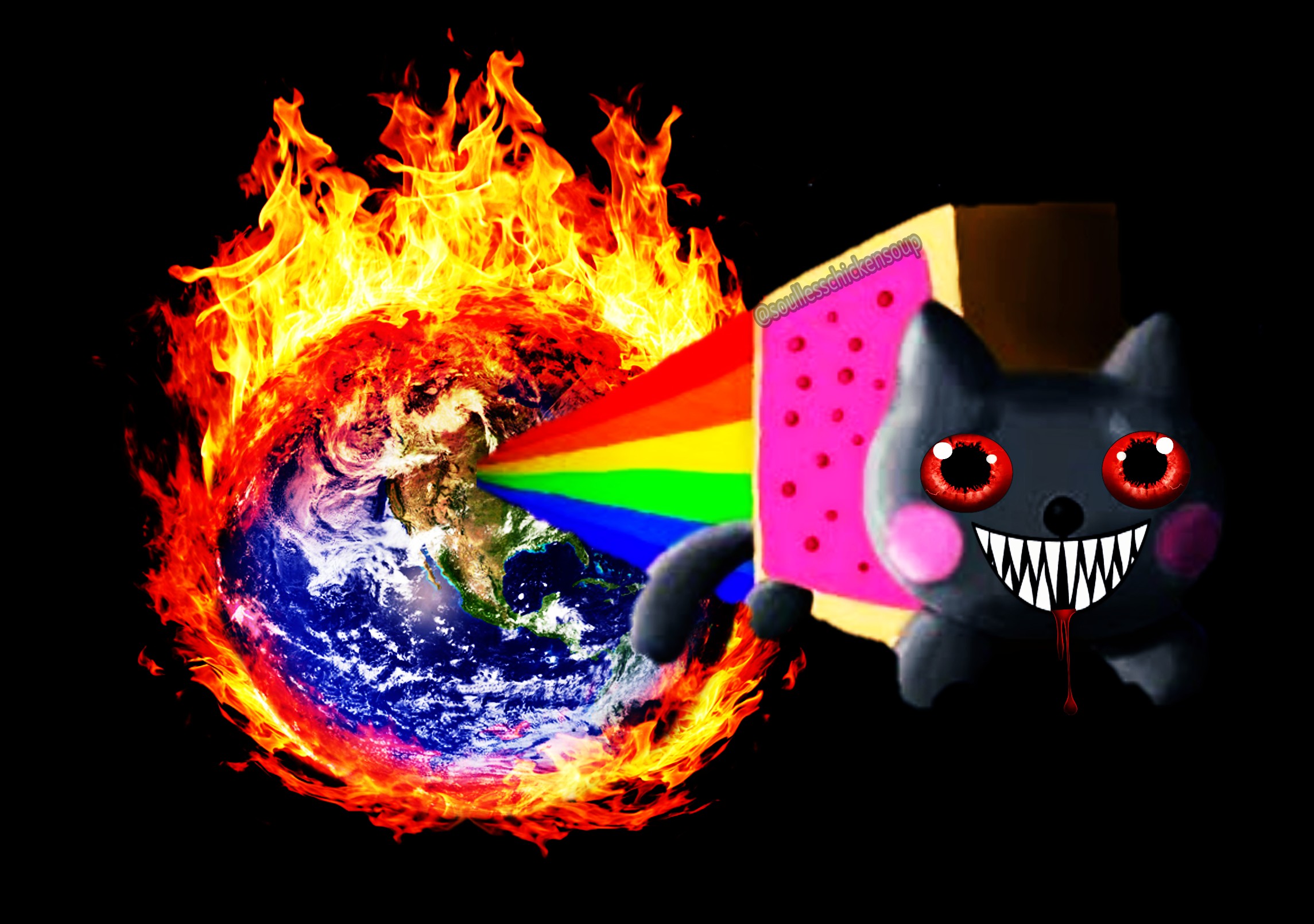 Earth Computer Wallpaper - Global Warming Burning Earth - HD Wallpaper 