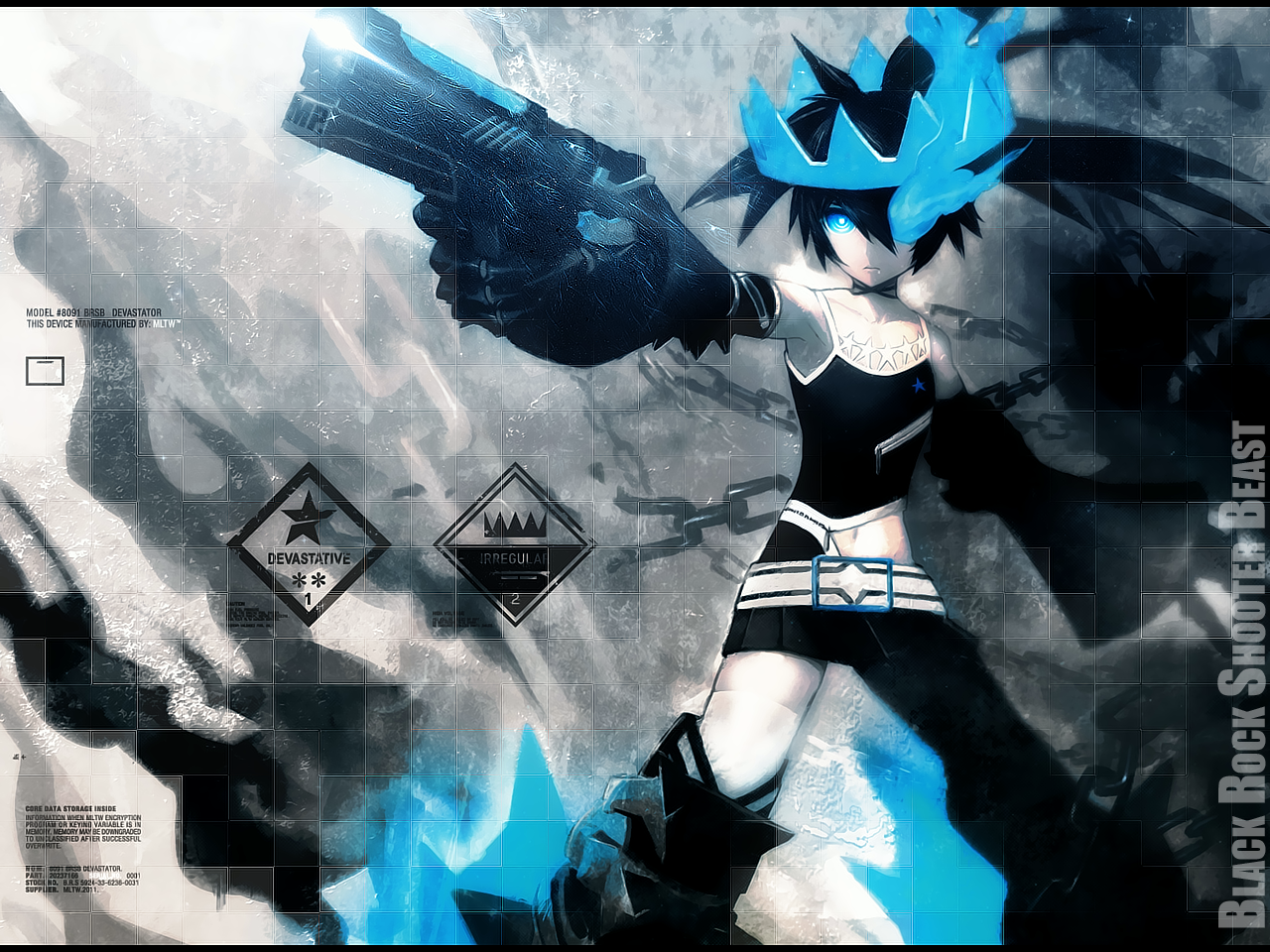 Black Rock Shooter Beast Wallpaper - Black Rock Shooter Beast Huke - HD Wallpaper 