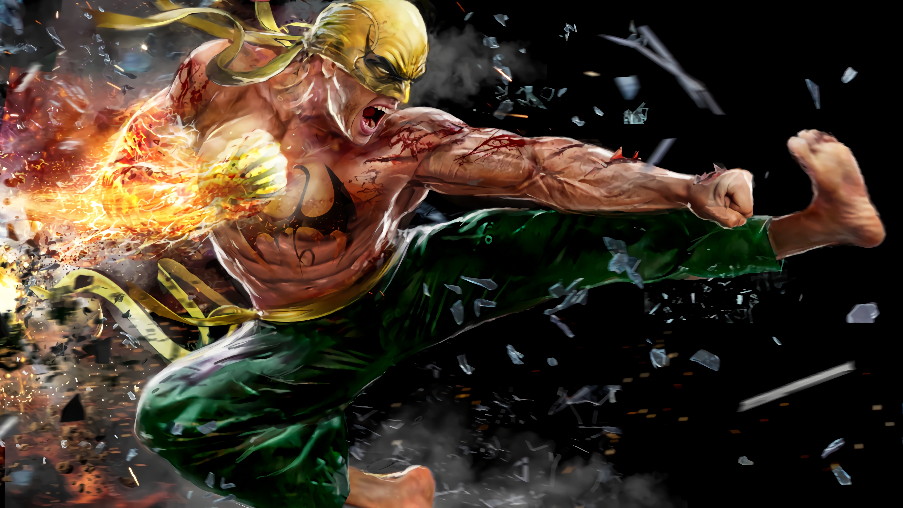 Art Marvel Iron Fist 3840x2160 Wallpaper Teahub Io