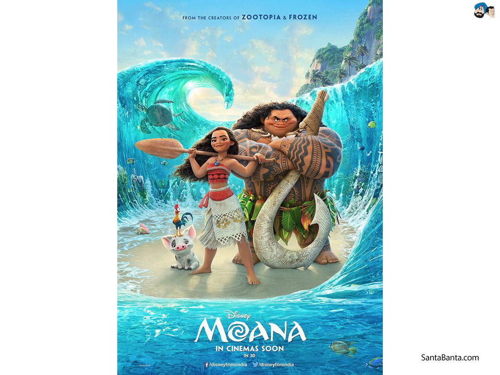 Moana - Moana Maui Hei Hei Pua - HD Wallpaper 