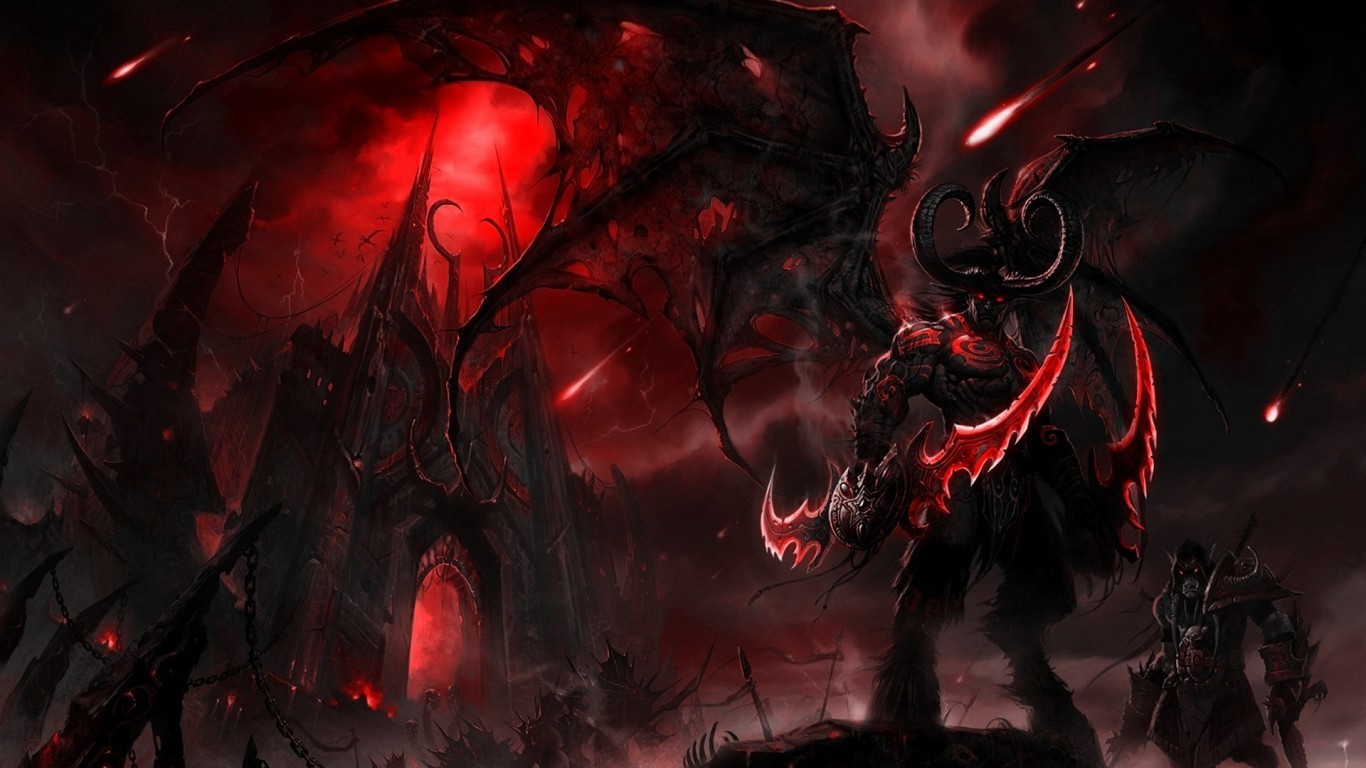 World Of Warcraft, Illidan Stormrage, Fantasy World, - World Of Warcraft Red - HD Wallpaper 