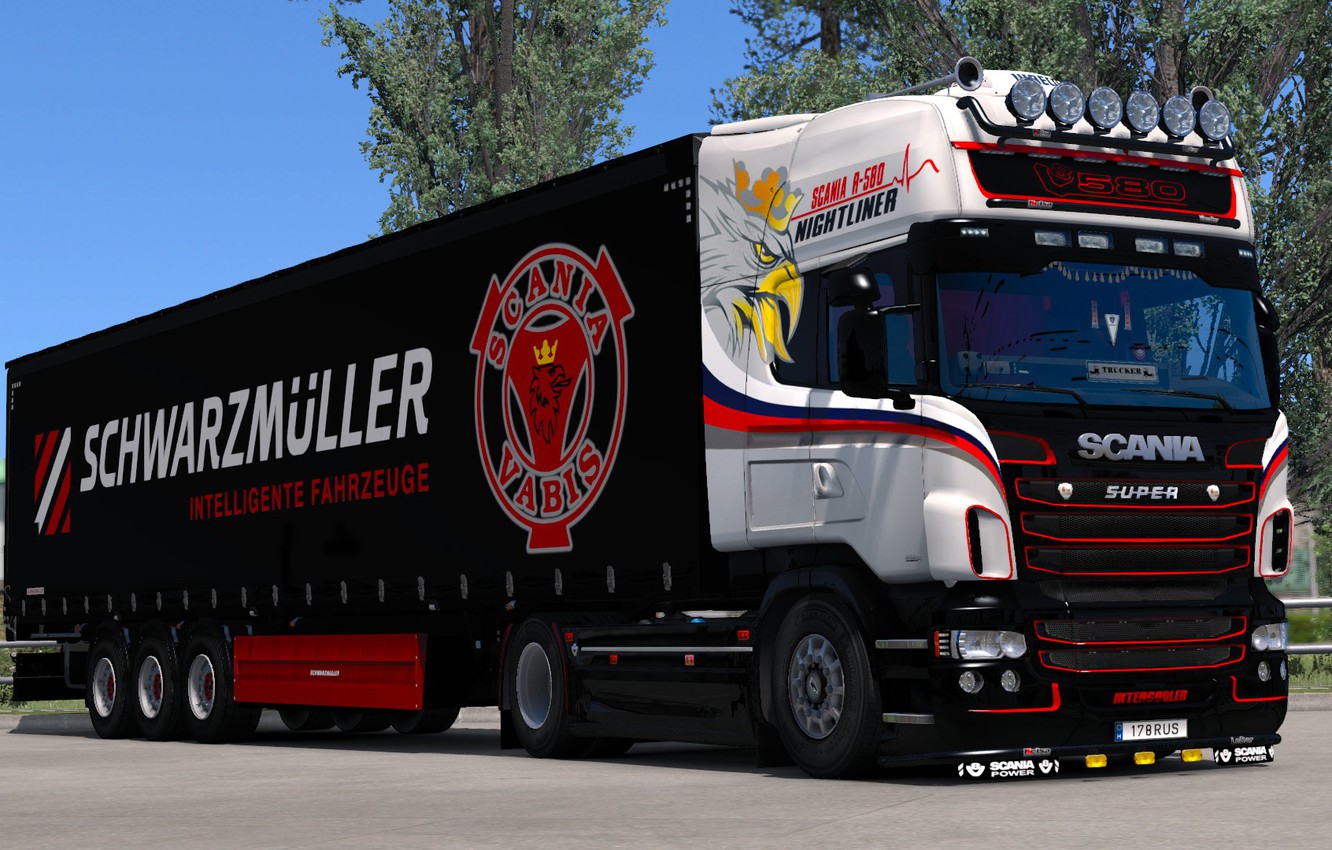 Photo Wallpaper The Game, Truck, Euro Truck Simulator - Trailer Truck - HD Wallpaper 
