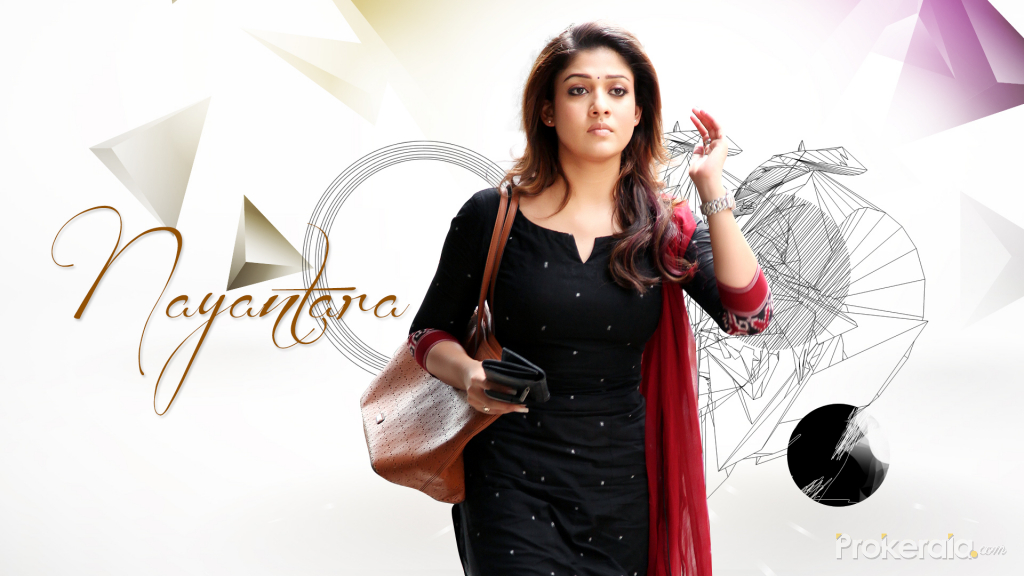 Nayanthara Red Saree Black - HD Wallpaper 