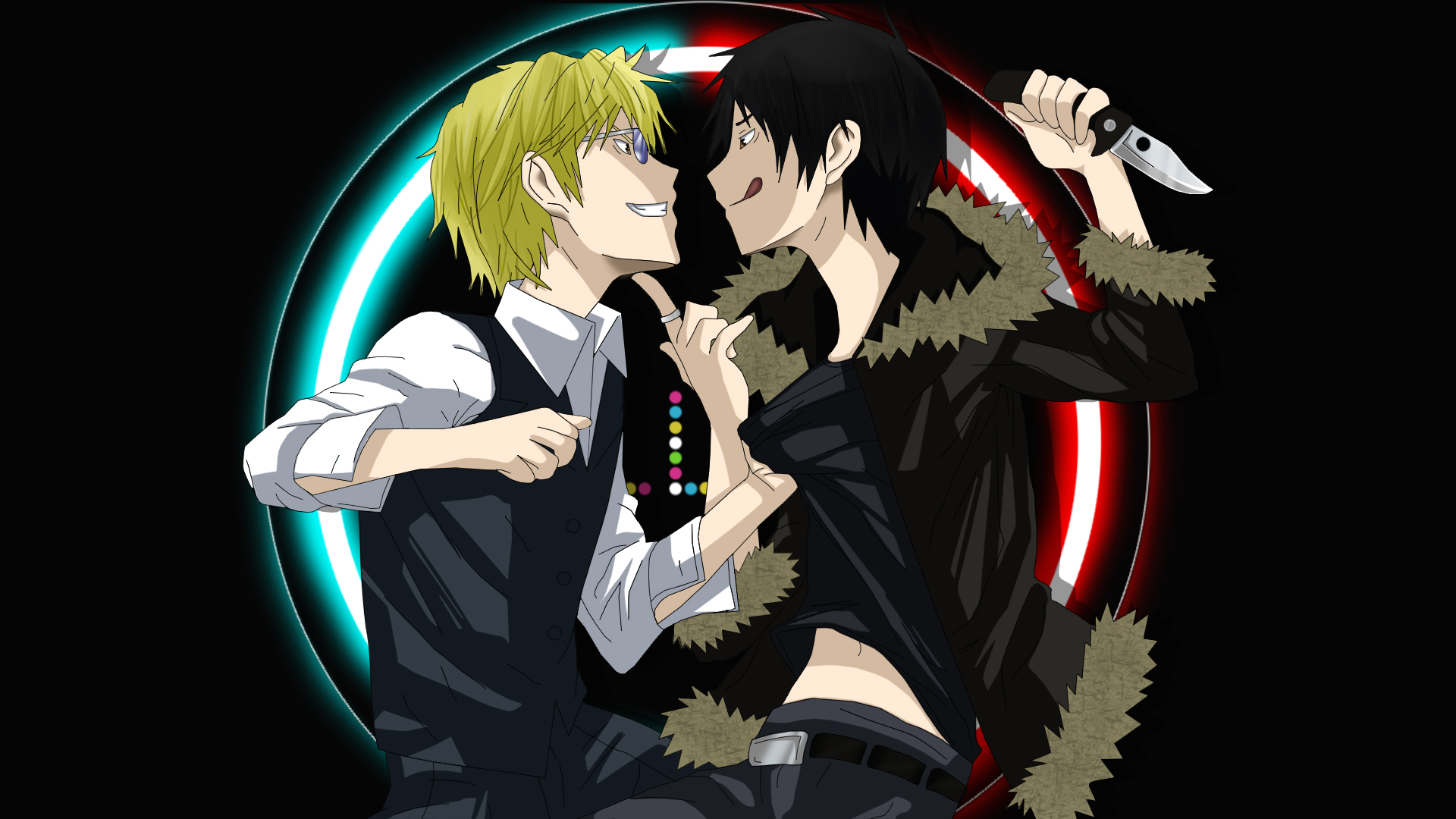 Izaya And Shizuo Background - HD Wallpaper 