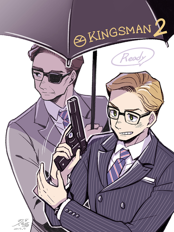 Anime, Nightcat, Kingsman, Harry Hart, Gary Unwin, - Kingsman Cartoon - HD Wallpaper 