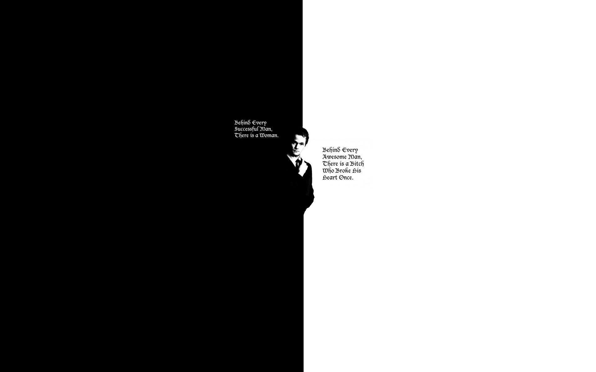 Barney Stinson - Funny Black And White - HD Wallpaper 