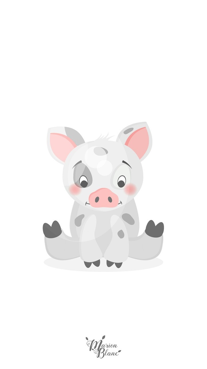 Adorable, Piggy, And Background Image - Pua Phone - HD Wallpaper 