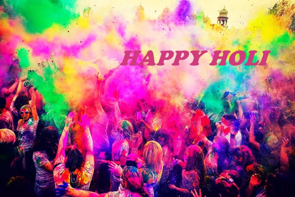 Holi Hd Colorful Wallpaper - Holi Celebration In Office - HD Wallpaper 
